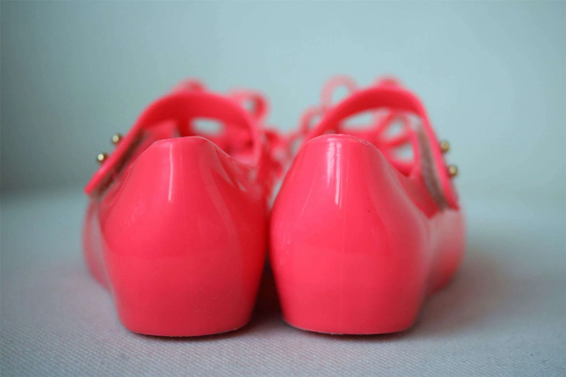 MINI MELISSA GIRLS NEON PINK ULTRAGIRL TRIPLE BOW JELLY SHOES EU 27 UK 9 - Image 6