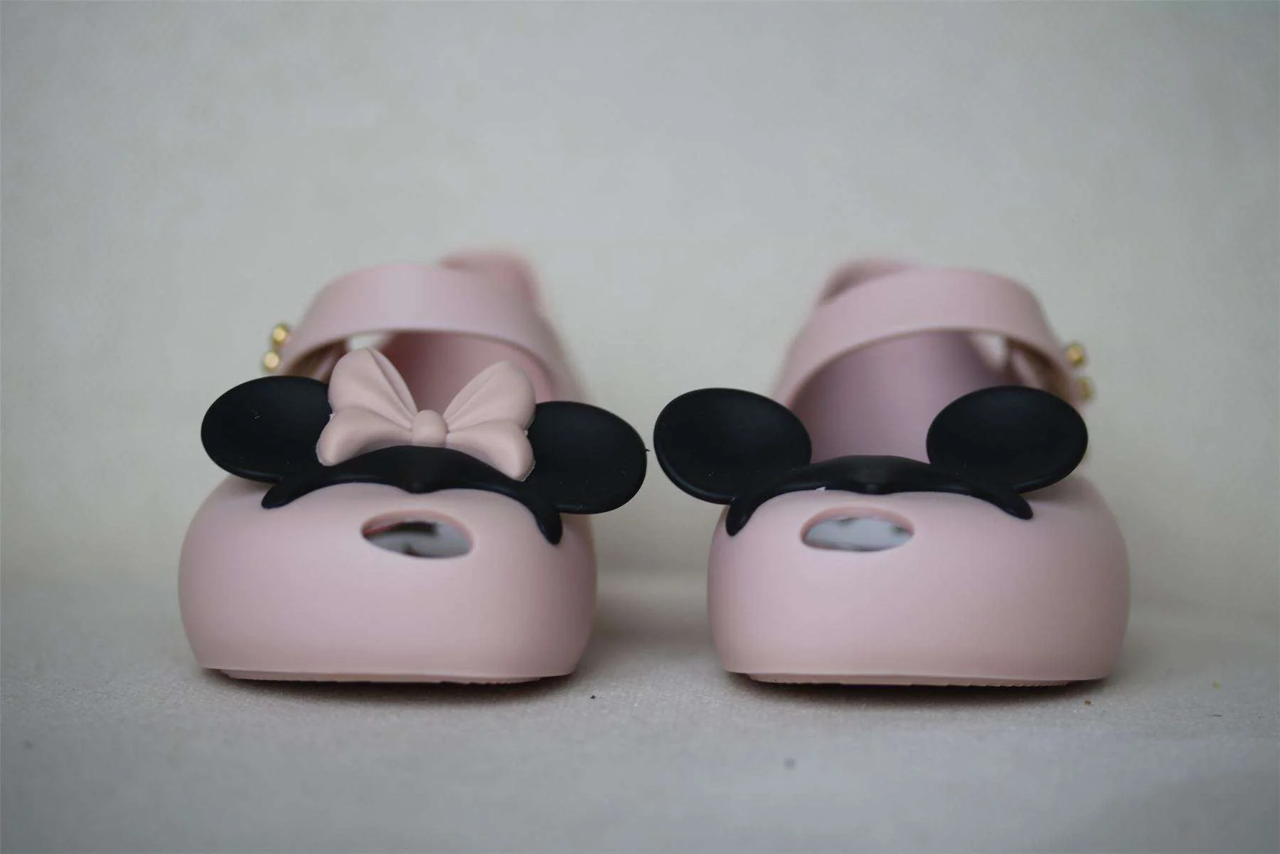 MINI MELISSA GIRLS PALE PINK MINNE MOUSE JELLY SHOES EU 24 UK 7 - Image 3