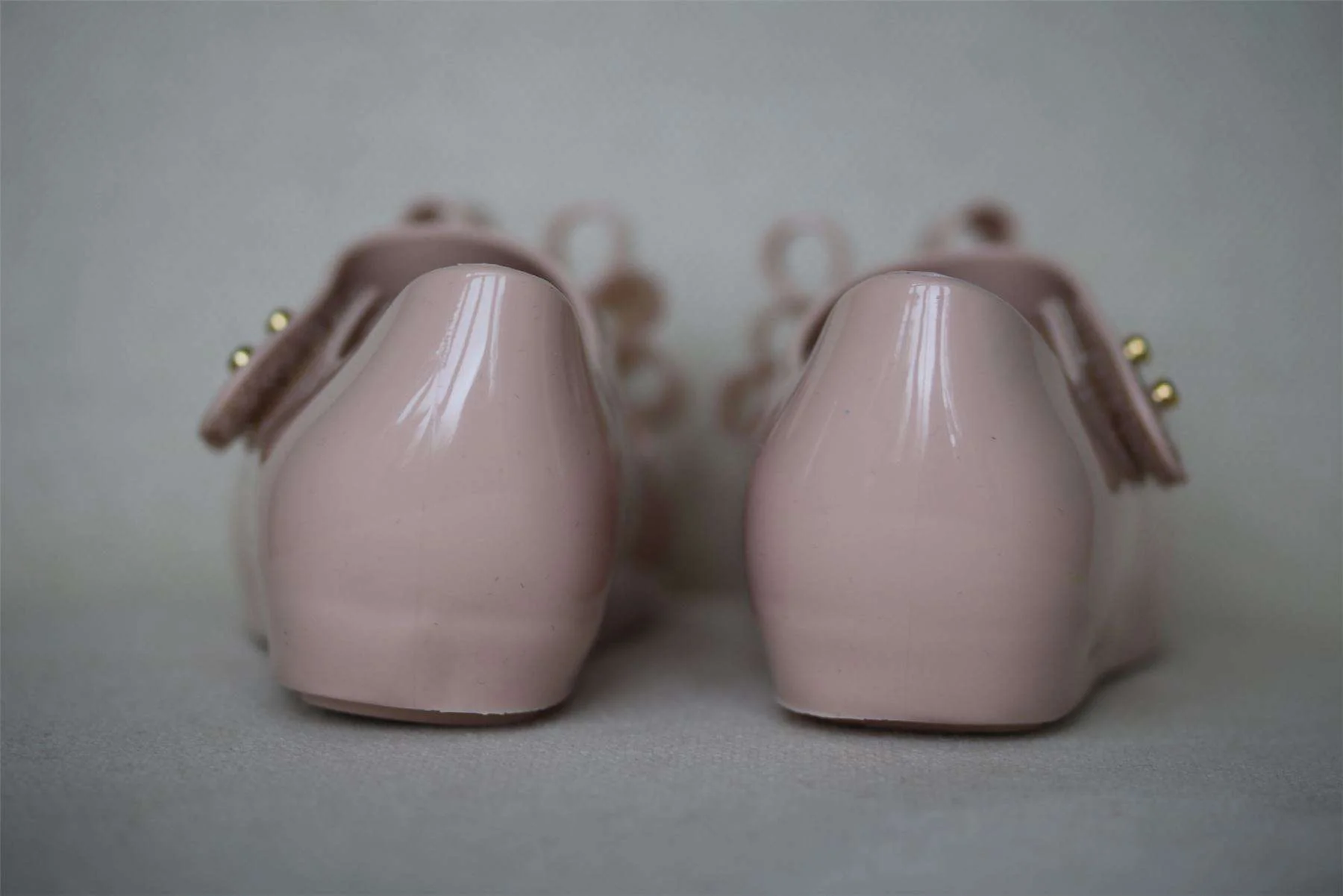 MINI MELISSA GIRLS PALE PINK ULTRAGIRL TRIPLE BOW JELLY SHOES EU 24 UK 7 - Image 3