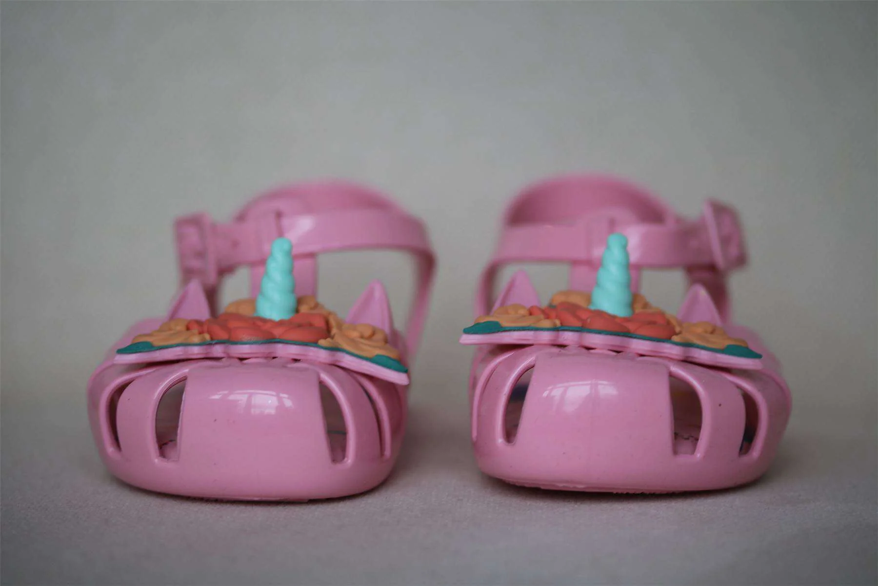 MINI MELISSA GIRLS PINK ARANHA FABUL UNICORN JELLY SHOES EU 24 UK 7 - Image 3