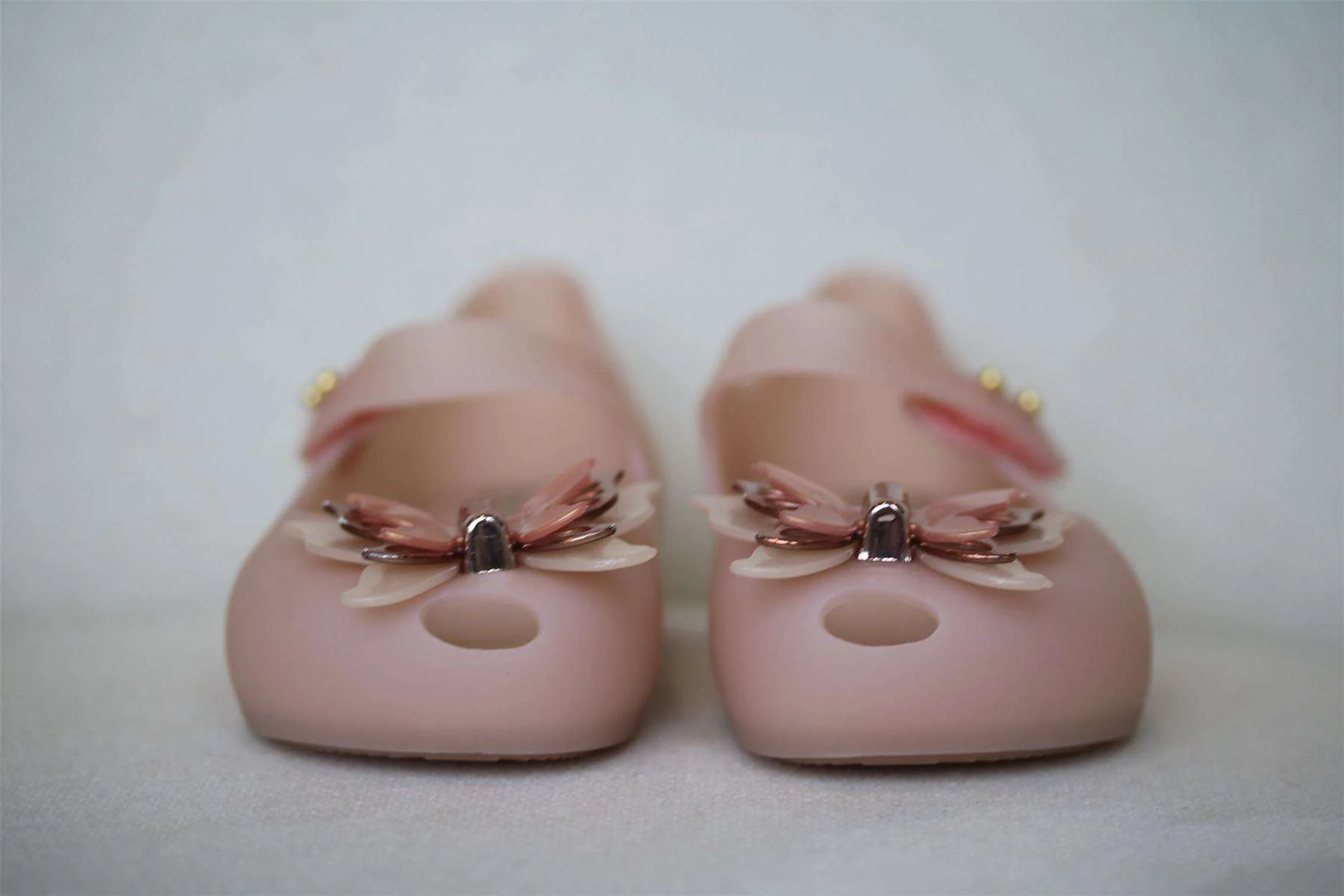 MINI MELISSA GIRLS PINK BUTTERFLY JELLY SHOES EU 24 UK 7 - Image 3
