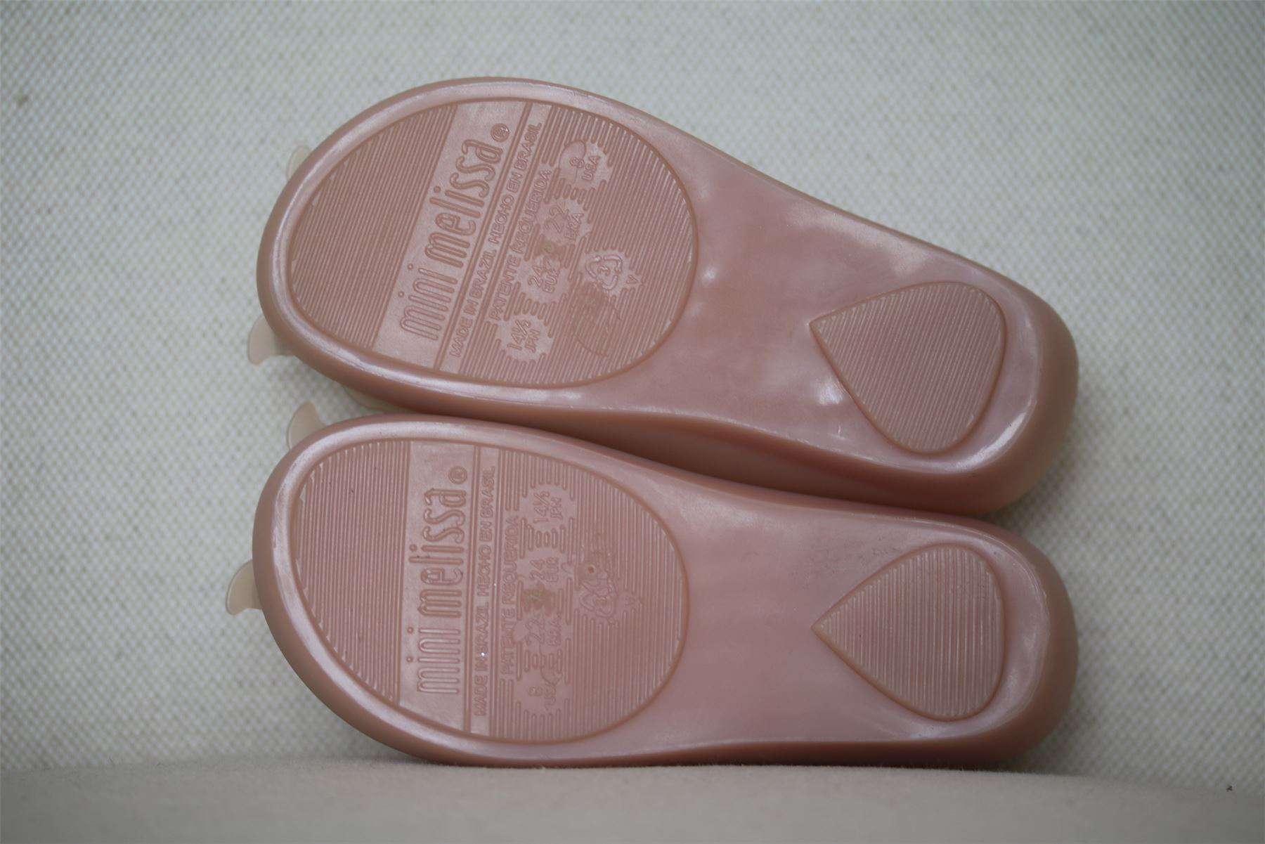 MINI MELISSA GIRLS PINK BUTTERFLY JELLY SHOES EU 24 UK 7 - Image 5