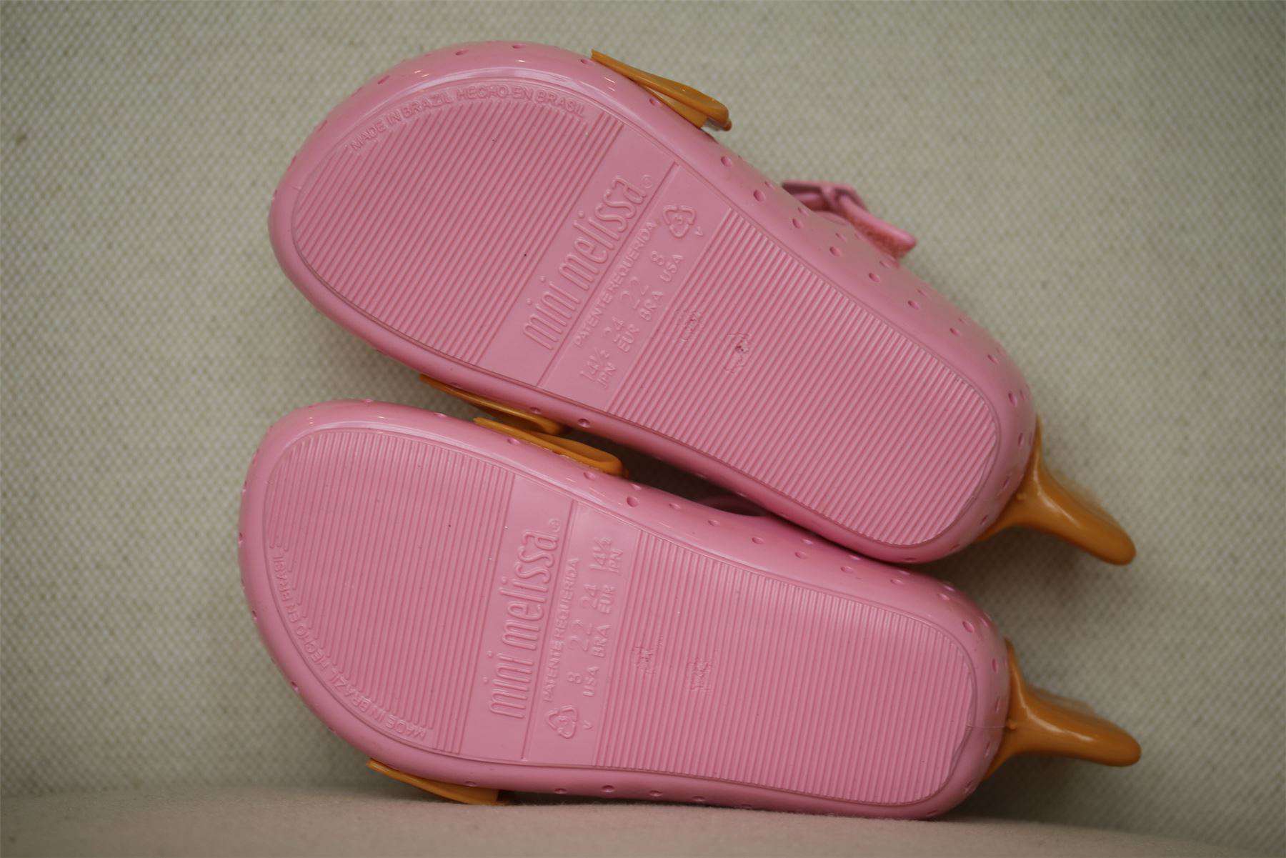 MINI MELISSA GIRLS PINK FURADINHA FABULA JELLY SHOES EU 24 UK 7 - Image 6