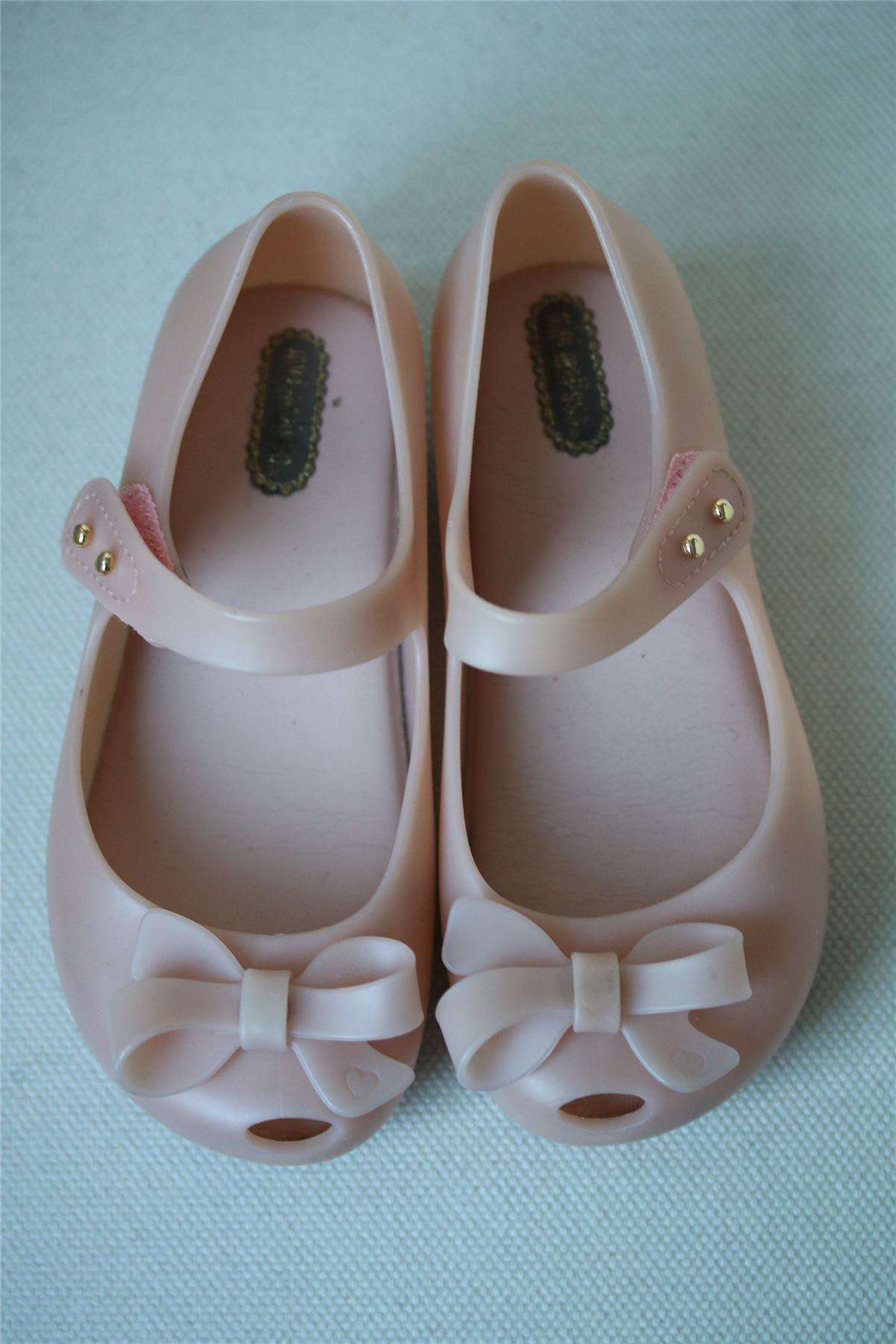 MINI MELISSA GIRLS PINK ULTRAGIRL BOW JELLY SHOES EU 27 UK 9 - Image 3