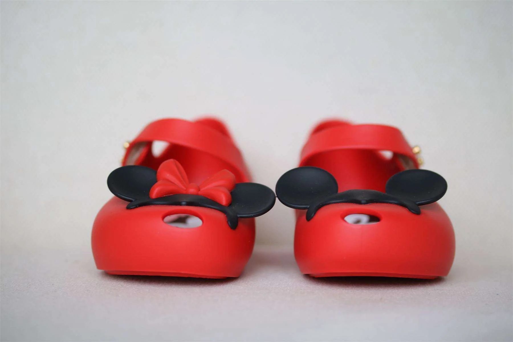 MINI MELISSA GIRLS RED MINNE & MICKEY MOUSE JELLY SHOES EU 24 UK 7 - Image 3
