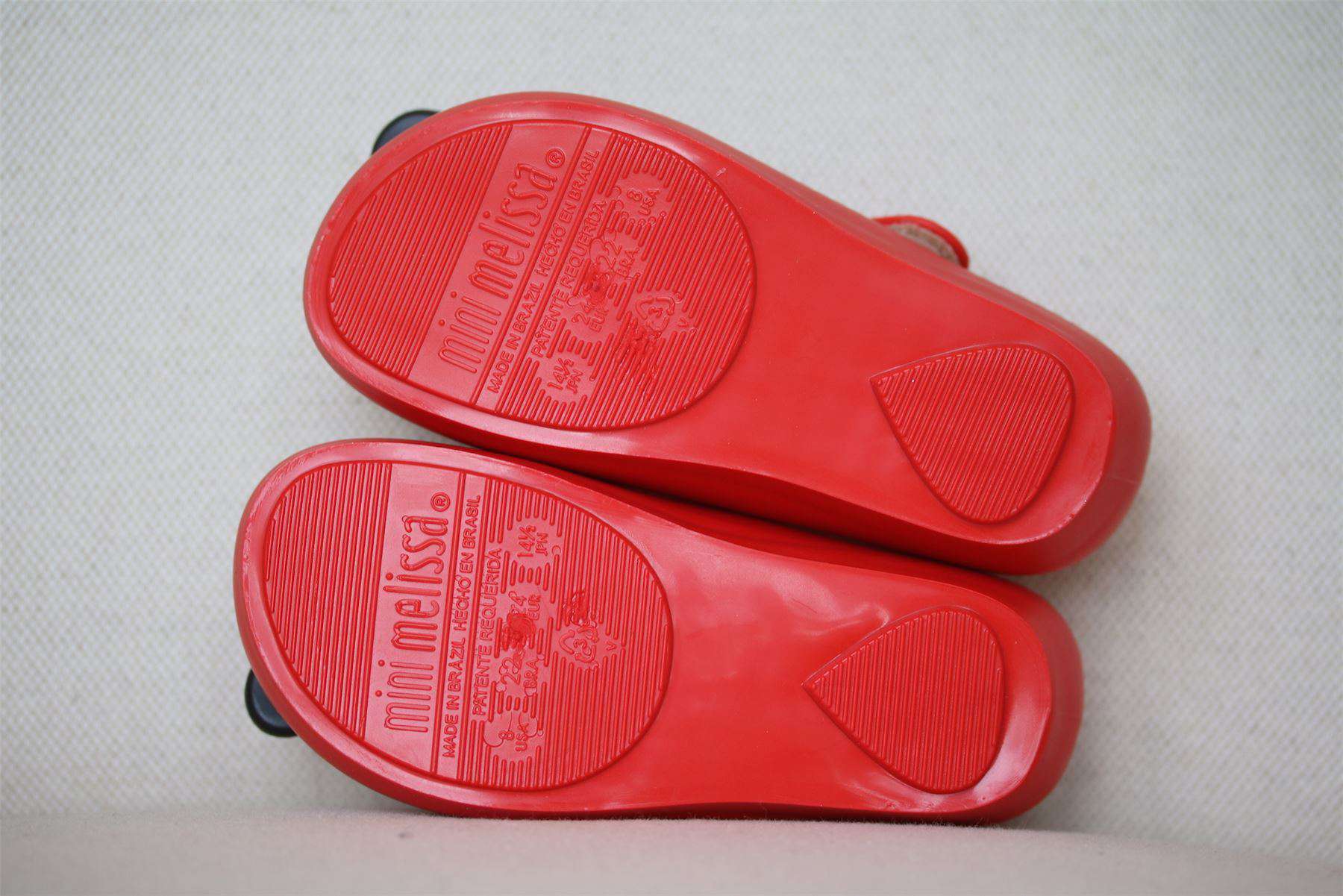 MINI MELISSA GIRLS RED MINNE MOUSE JELLY SHOES EU 24 UK 7 - Image 5