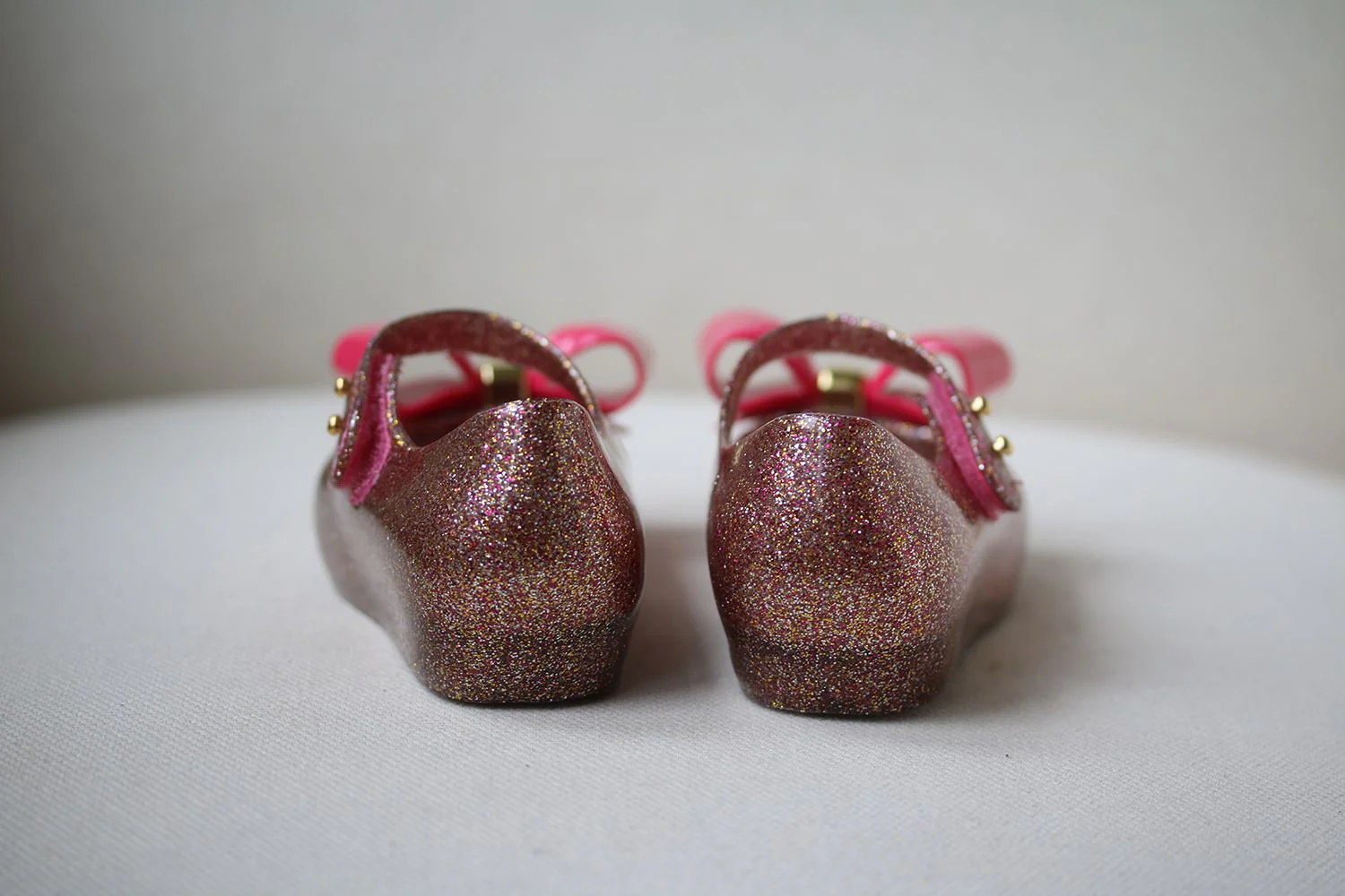 MINI MELISSA GIRLS ULTRAGIRL BOW GLITTER JELLY SHOES EU 225/25 UK 8/9 - Image 5
