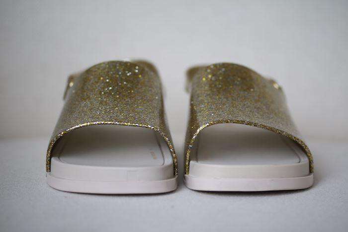 MINI MELISSA GOLD GLITTER JELLY SANDALS EU 25-26 UK 8 - Image 2