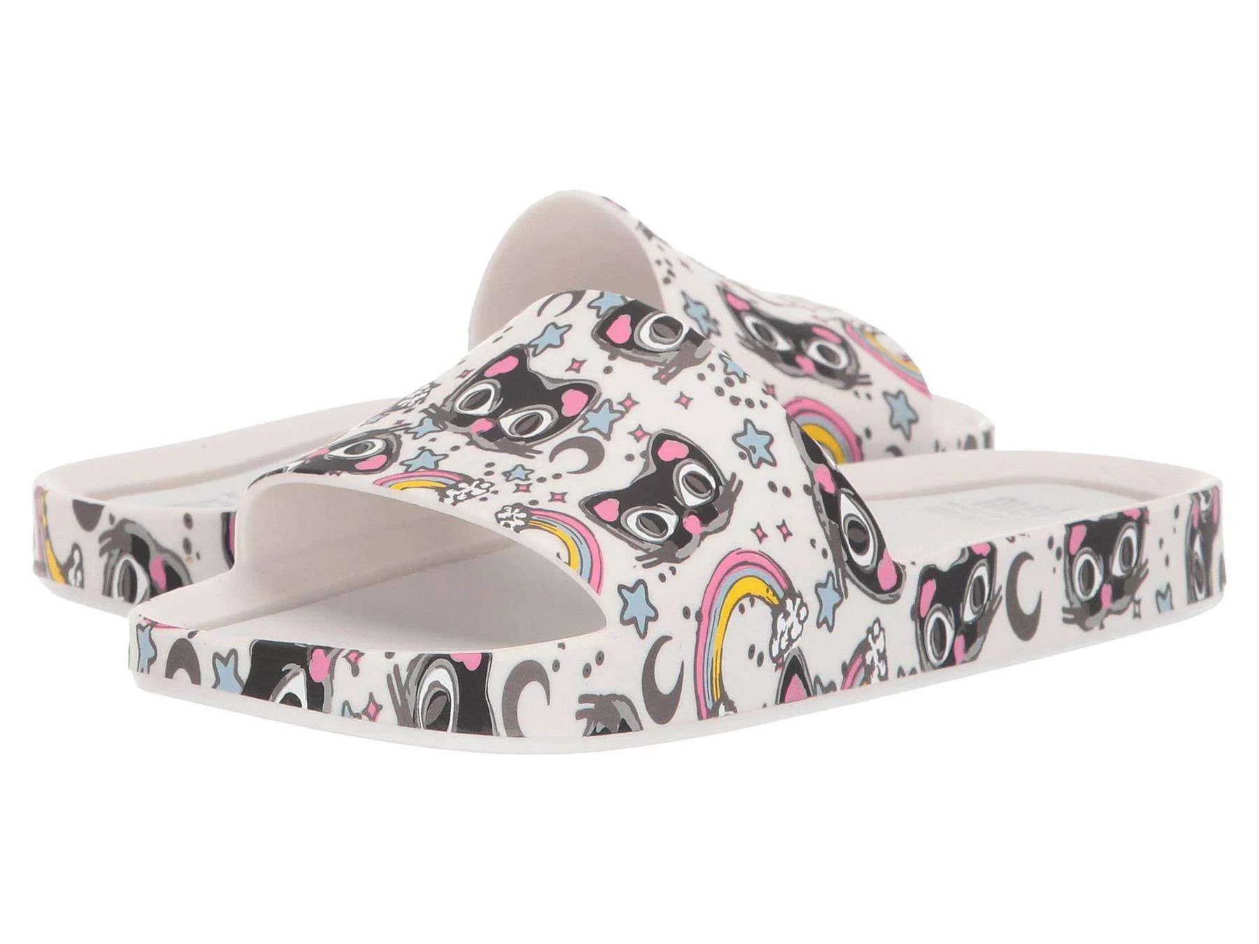 MINI MELISSA KIDS GIRLS MEL CAT PRINT SLIDES EU 28/29 UK 10