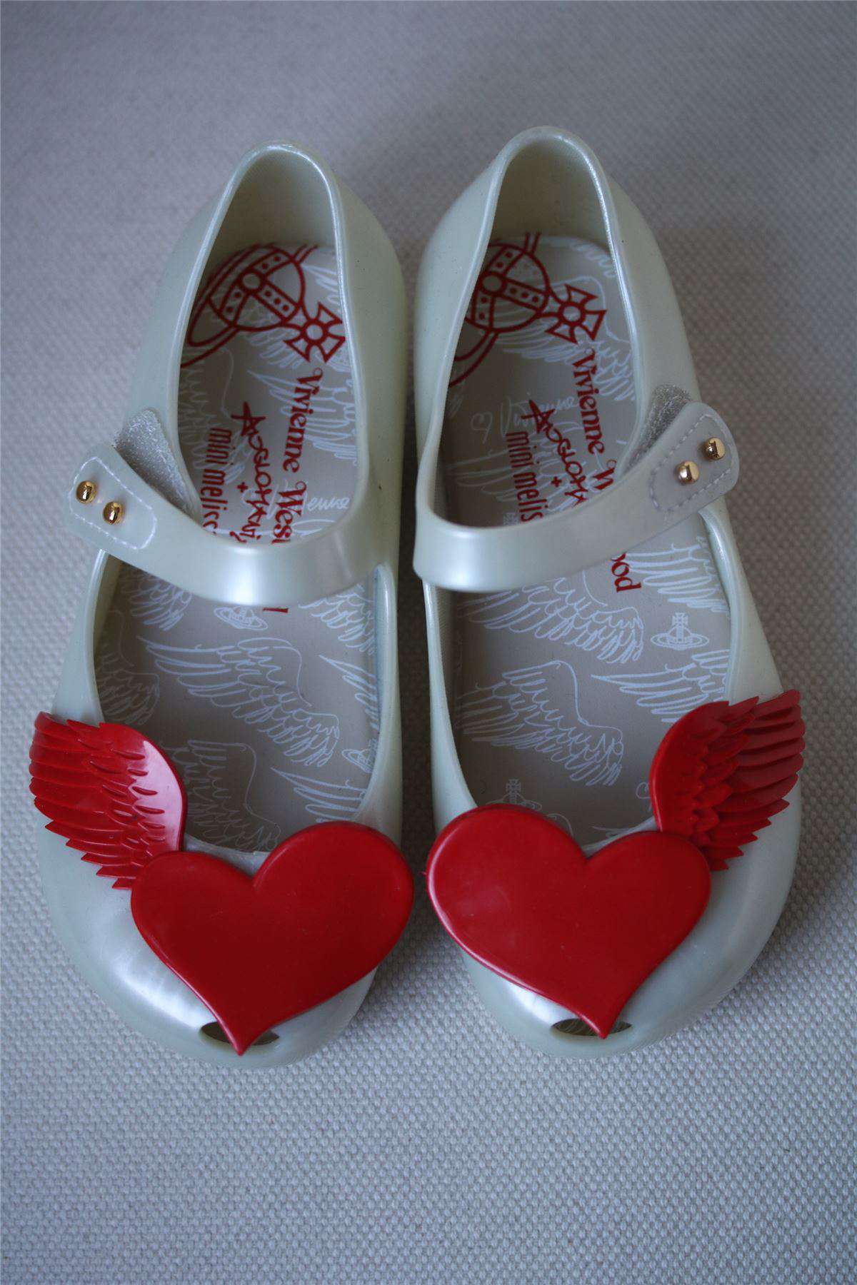 MINI MELISSA VIVIENNE WESTWOOD PEARL WHITE CHERUB JELLY SHOES EU 27 UK 9 - Image 3