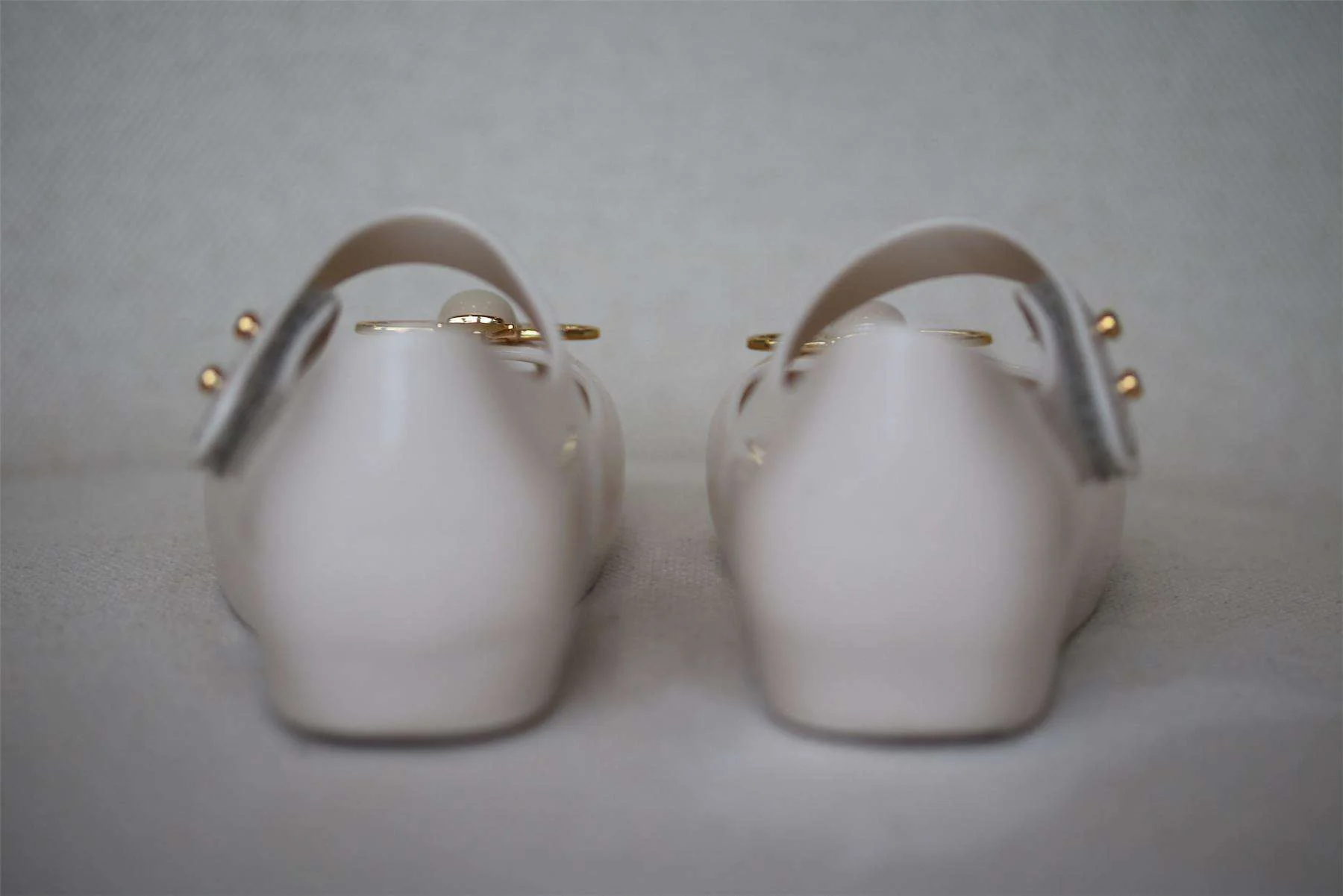 MINI MELISSA X VIVIENNE WESTWOOD GIRLS IVORY PEARL ORB JELLY SHOES EU 25/26 UK 8 - Image 2