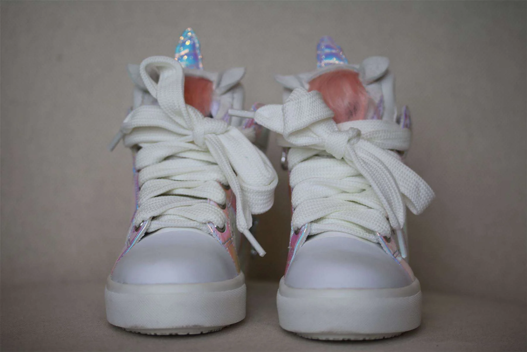 MINI MISS KG GIRLS MAGICAL UNICORN HIGH TOP TRAINERS EU 24 UK 7 - Image 2