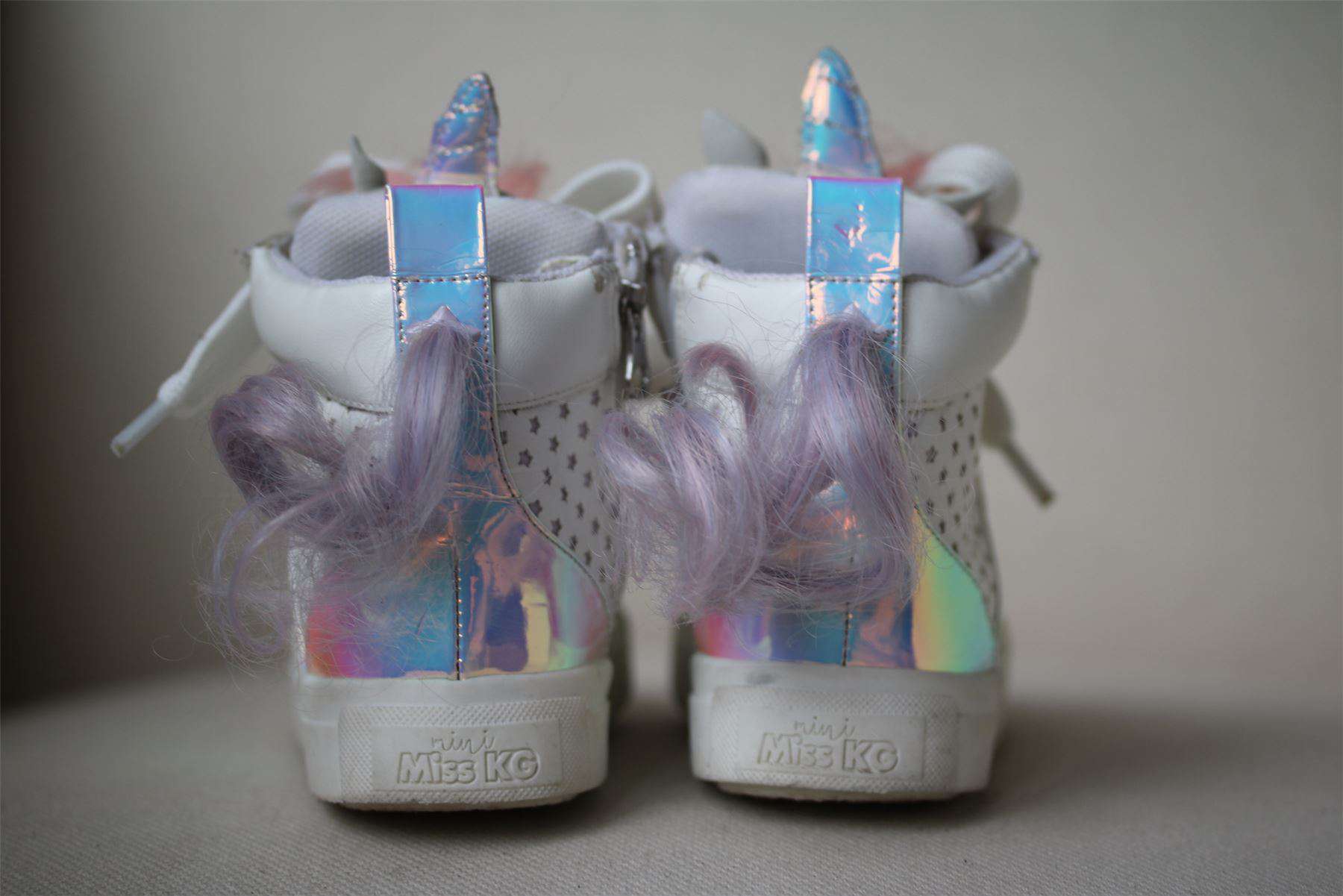 MINI MISS KG GIRLS MAGICAL UNICORN HIGH TOP TRAINERS EU 27 UK 9 - Image 3