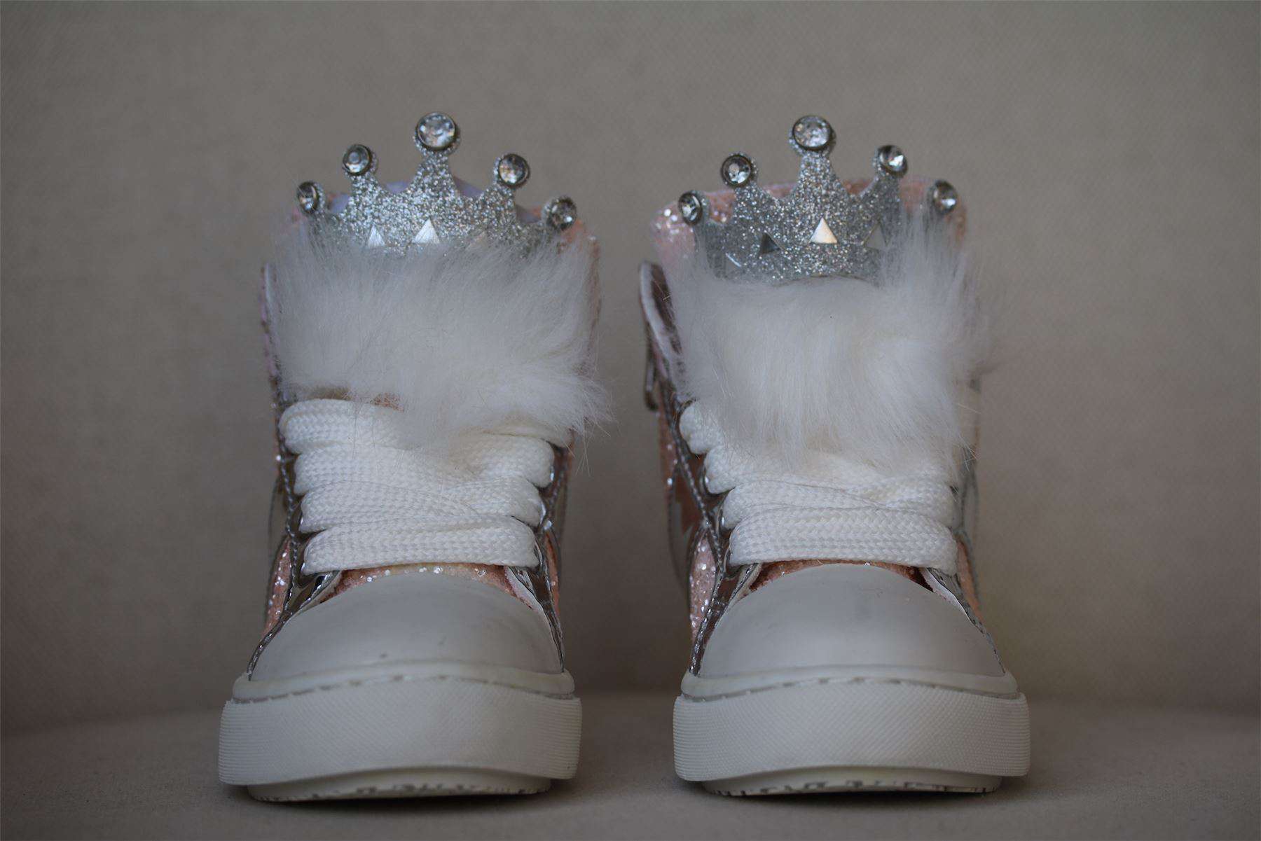 MINI MISS KG GIRLS PRINCESS PINK TRAINERS EU 25.5 UK 8 - Image 2