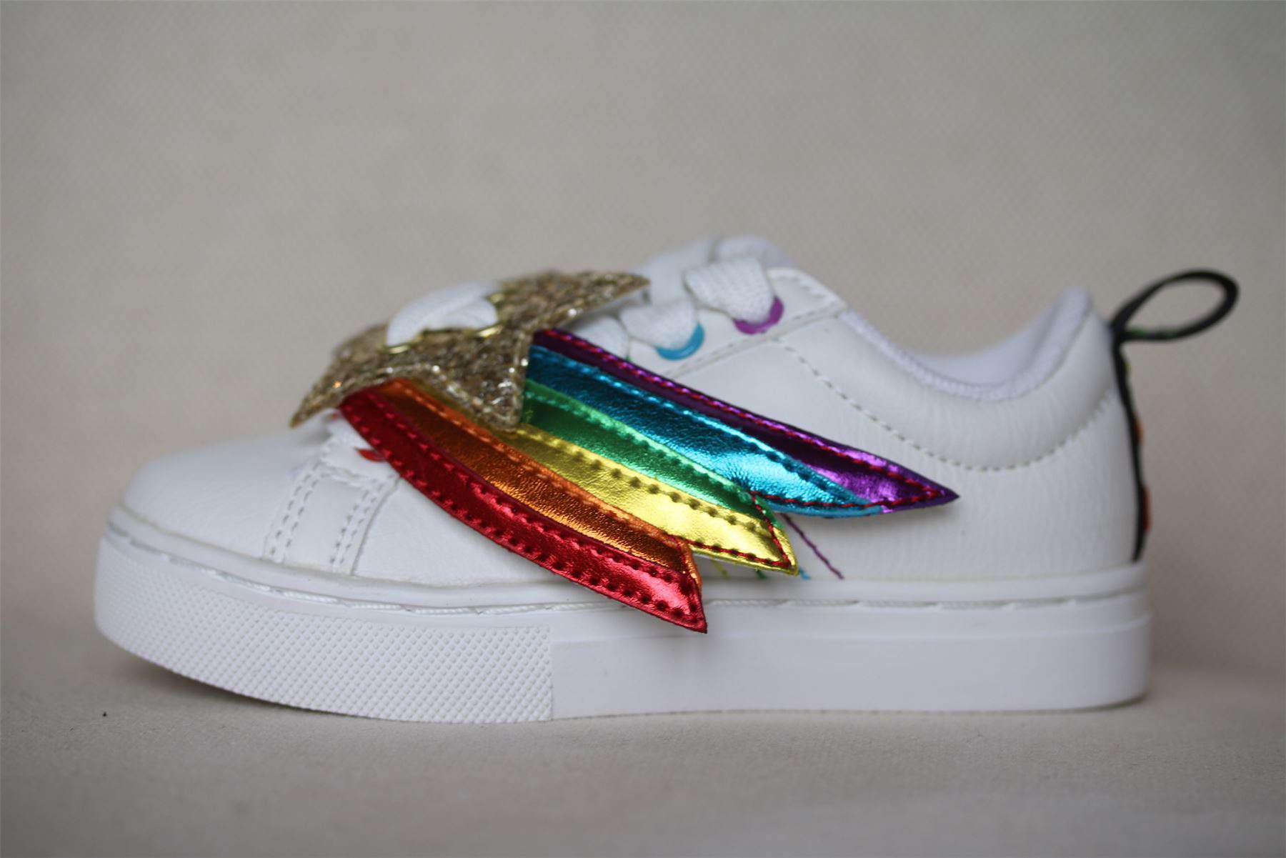 MINI MISS KG GIRLS SUPERSTAR RAINBOW TRAINERS EU 24 UK 7