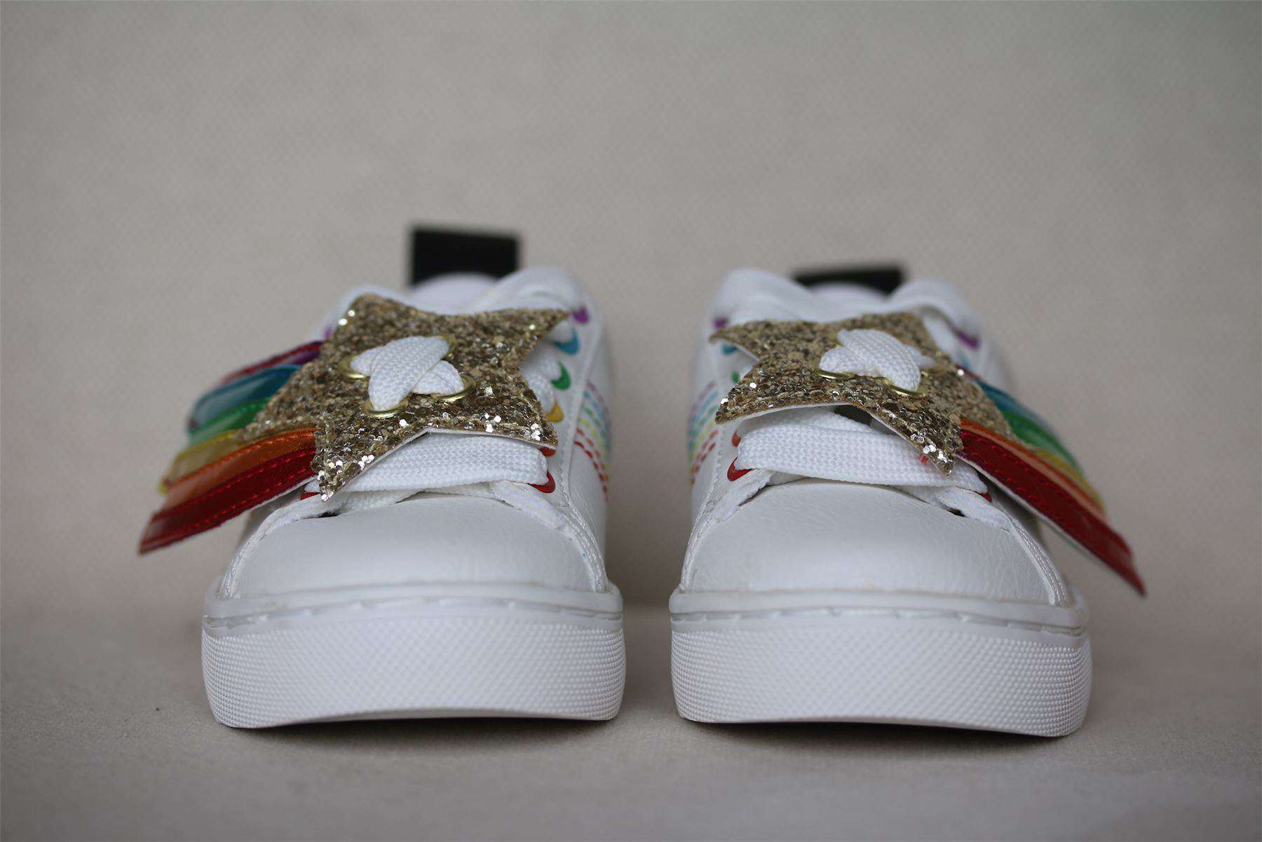 MINI MISS KG GIRLS SUPERSTAR RAINBOW TRAINERS EU 24 UK 7 - Image 3