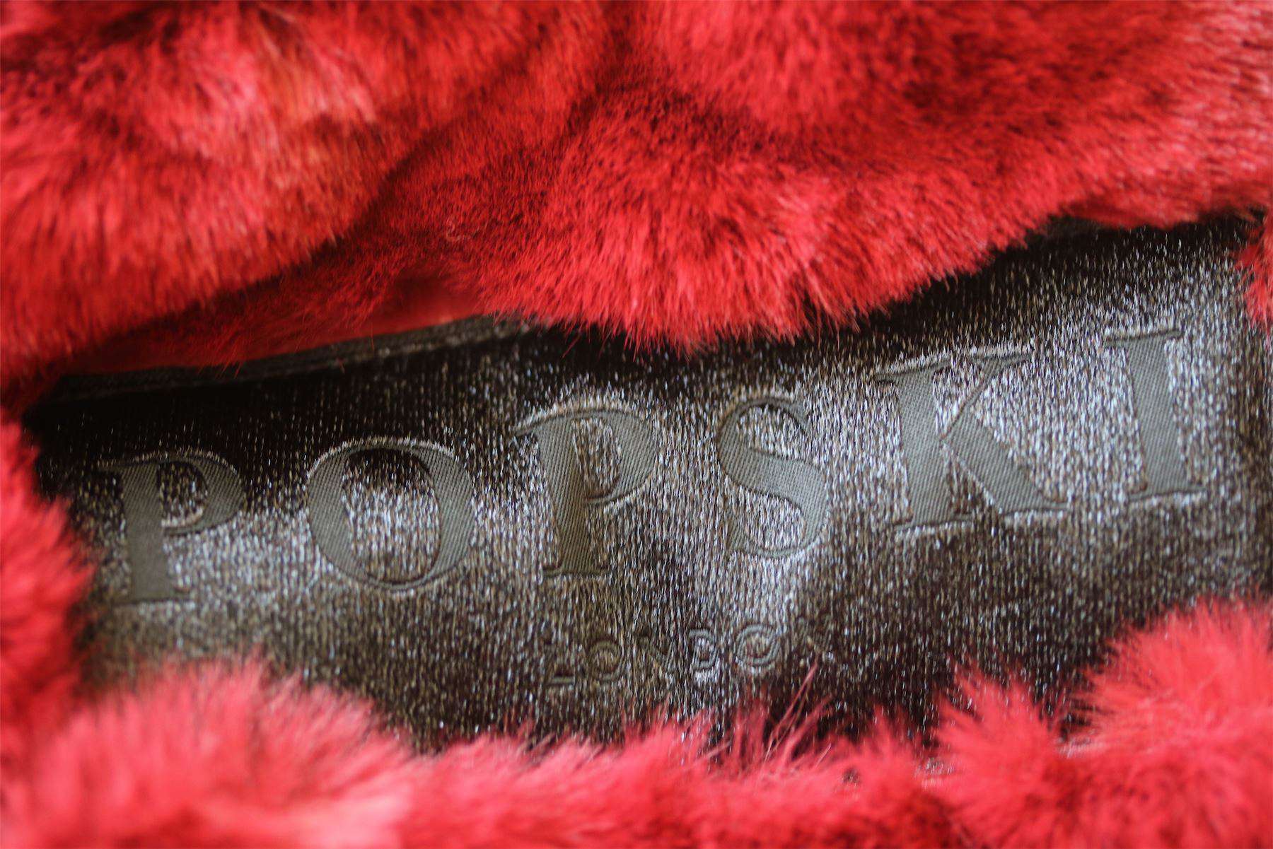 MINI POPSKI GIRLS CAMO PARKA JACKET WITH NATURAL RACCOON FUR COLLAR & LINING 4-5 YEARS - Image 5