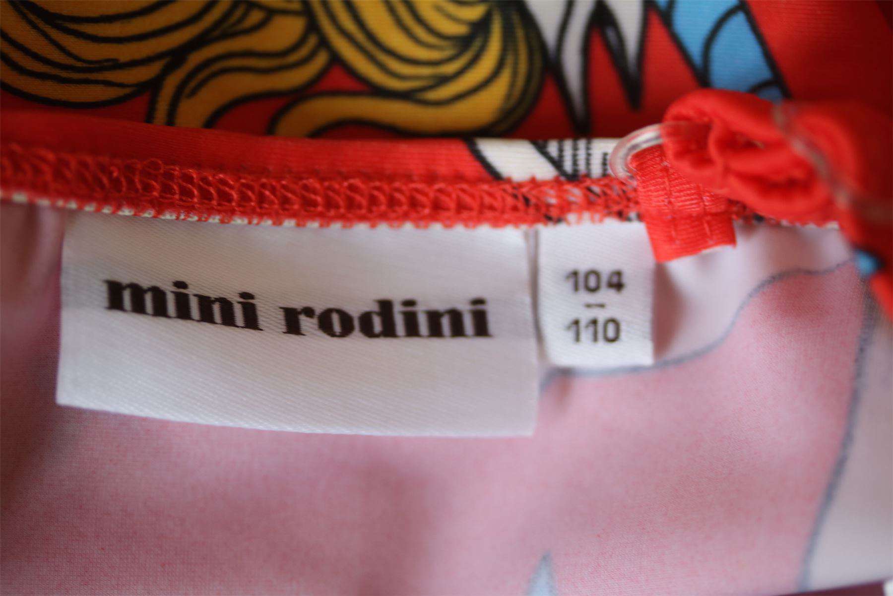 MINI RODINI GIRLS RED UNICORN PRINT SWIMSUIT 4-5 YEARS - Image 4