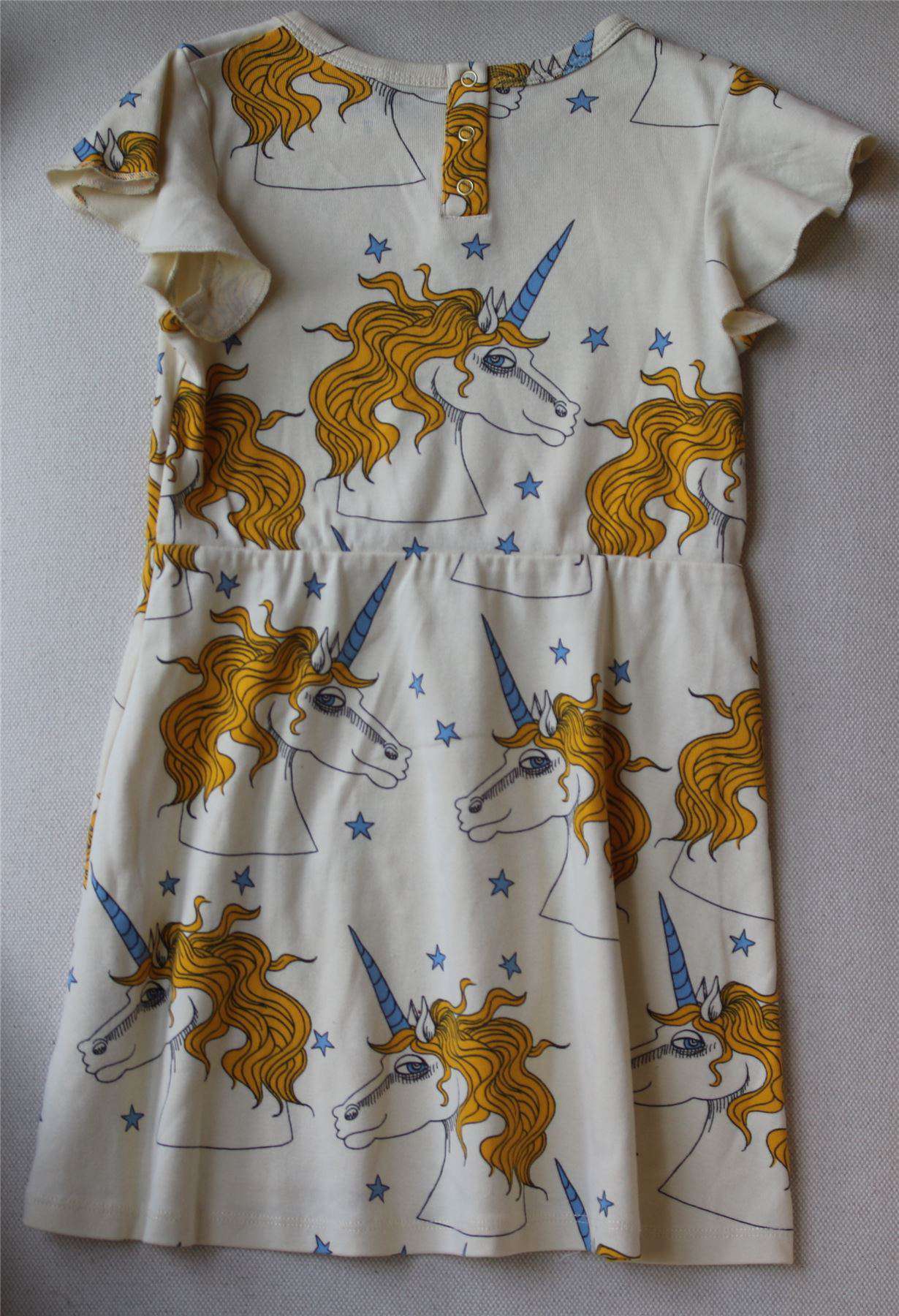 MINI RODINI GIRLS UNICORN PRINT DRESS 3-4 YEARS - Image 3
