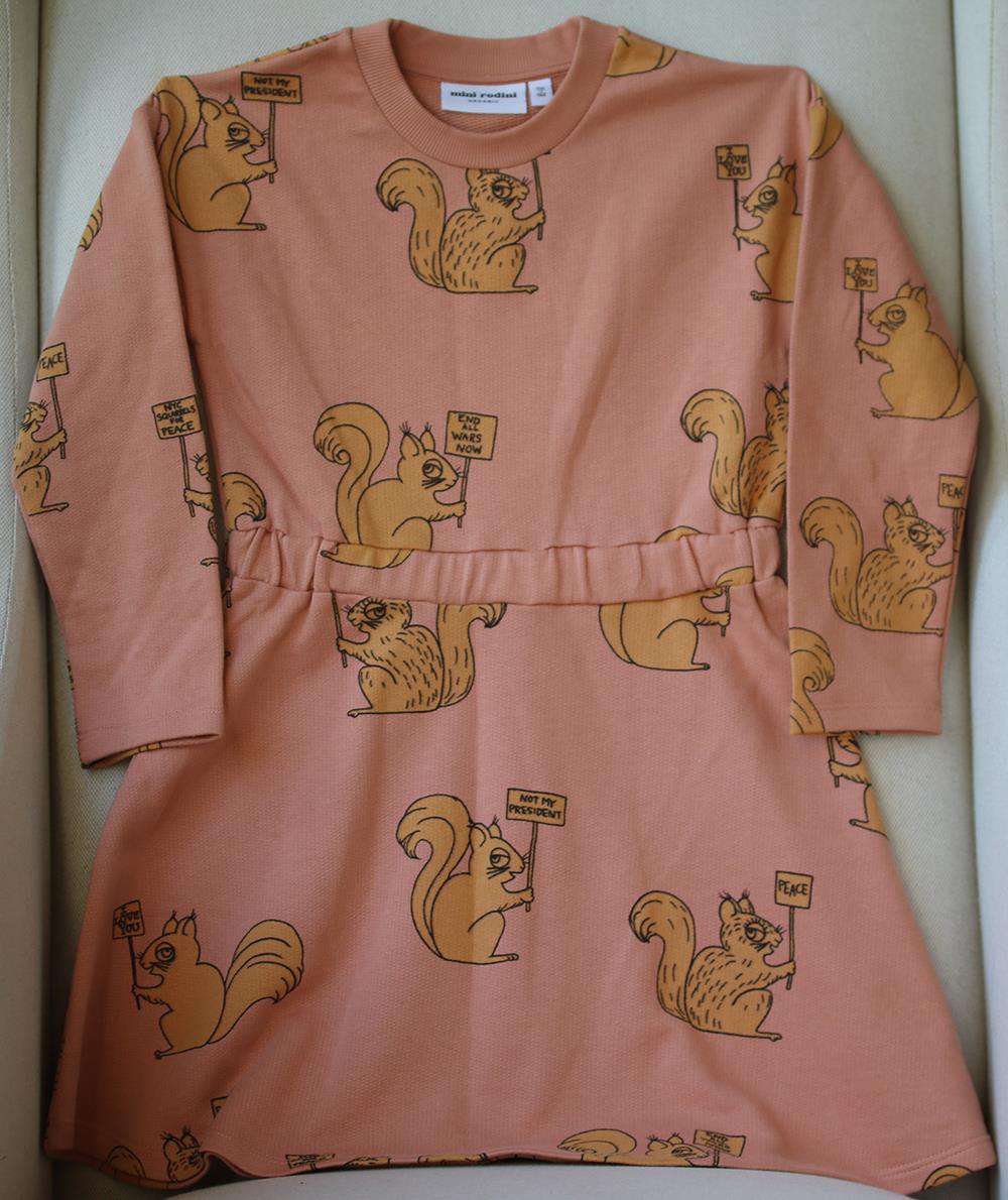 MINI RODINI SQUIRREL PRINT COTTON DRESS 6 YEARS - Image 2