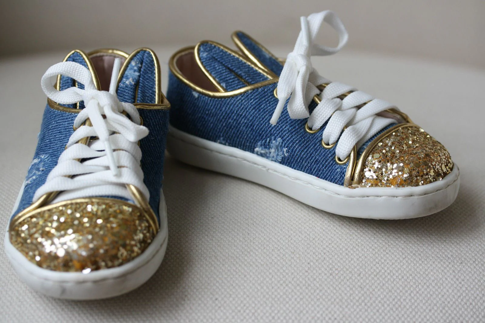MINNA PARIKKA BABY DENIM BUNNY SNEAKERS SHOES EU 21 UK 4/5 - Image 10