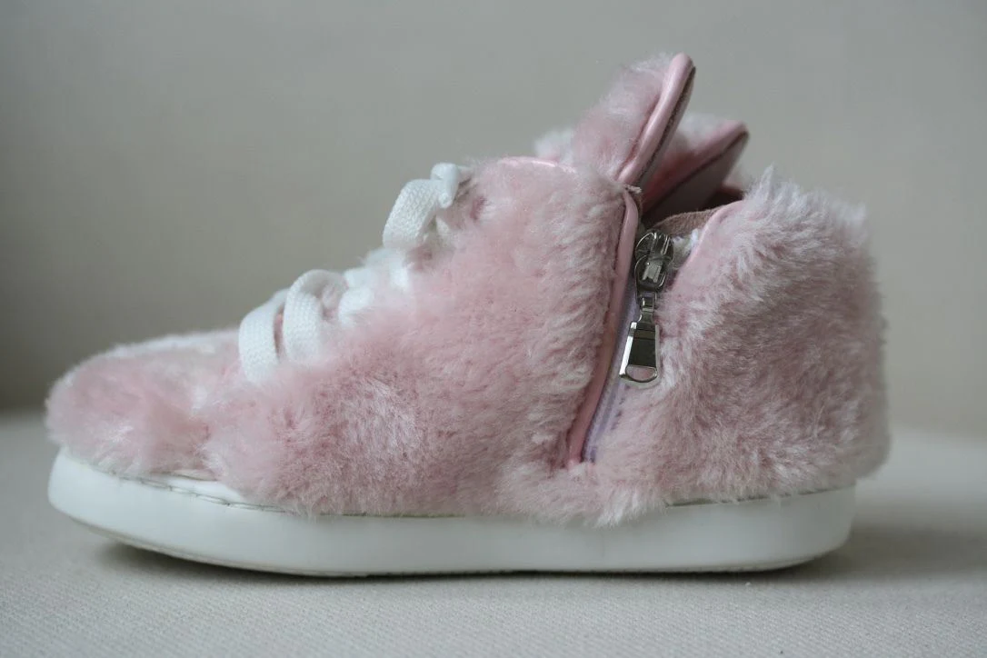 MINNA PARIKKA BABY FAUX FUR HIGH TOP SNEAKERS SHOES EU 21 UK 4/5 - Image 11