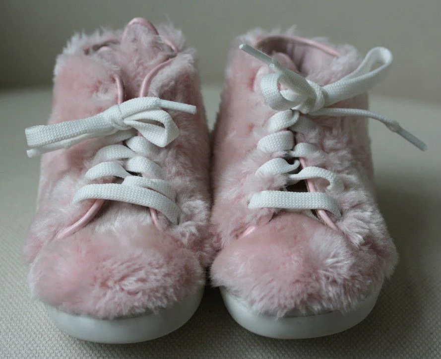 MINNA PARIKKA BABY FAUX FUR HIGH TOP SNEAKERS SHOES EU 21 UK 4/5 - Image 3