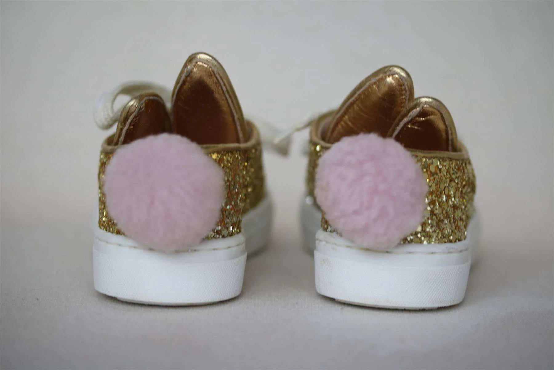 MINNA PARIKKA MINI GIRLS GOLD GLITTER TRAINERS EU 24 UK 7 - Image 5