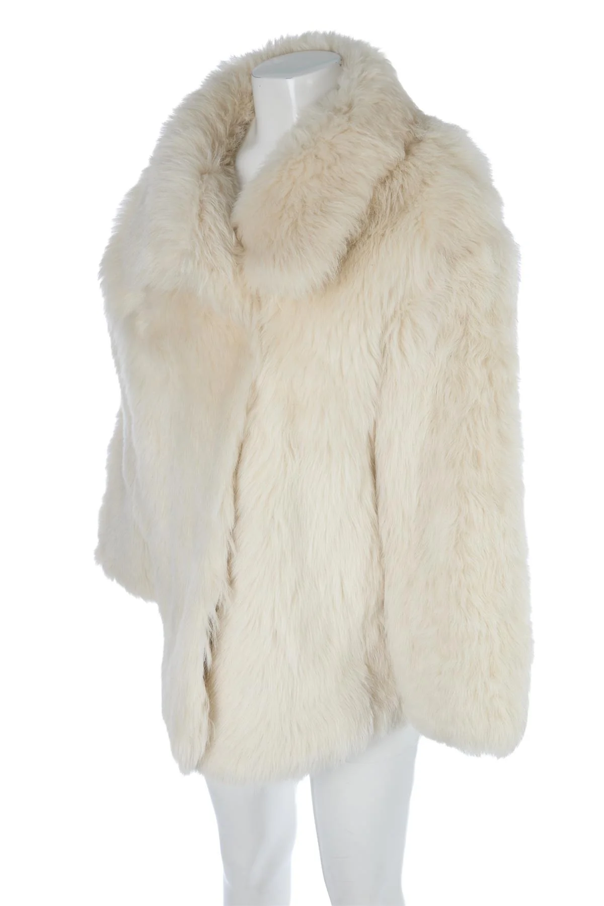 MINT VELVET IVORY SHEARLING JACKET SMALL/MEDIUM - Image 3
