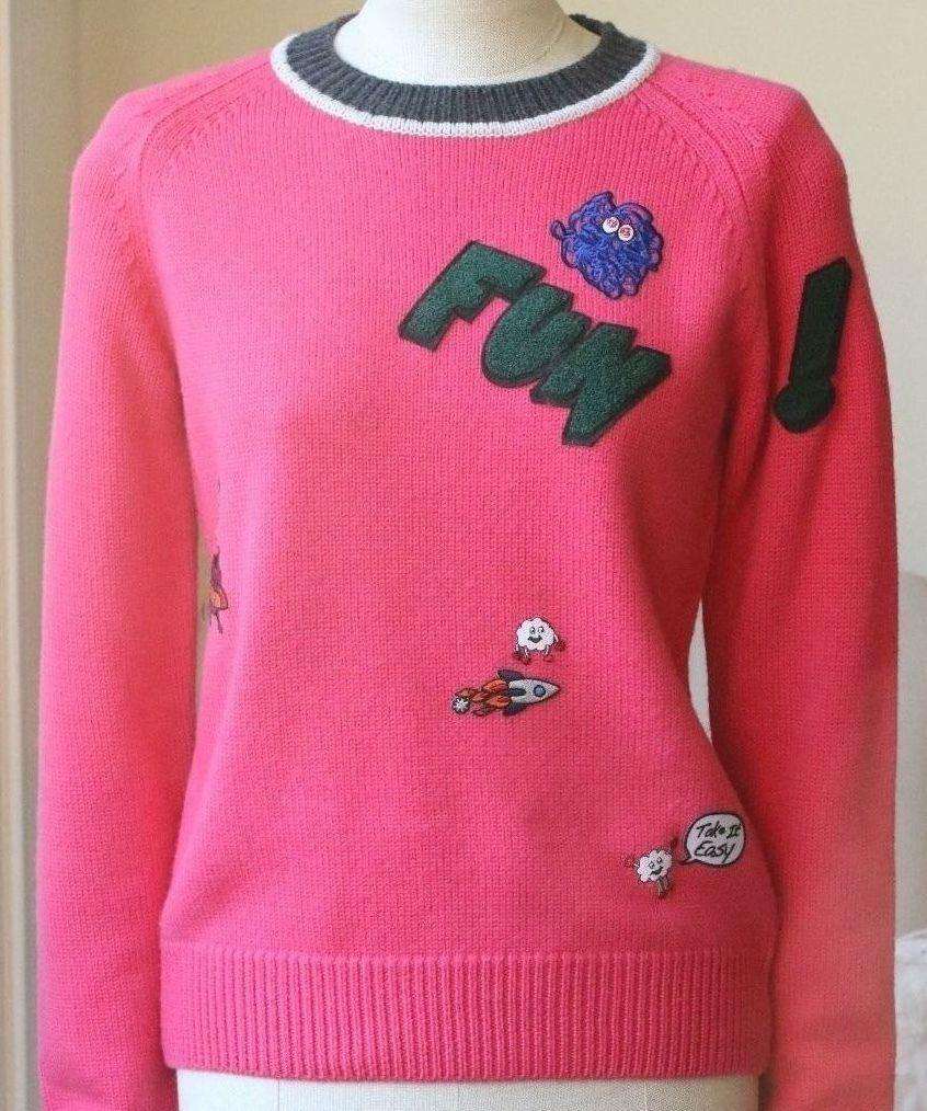 MIRA MIKATI FUN PATCHED SWEATER SMALL - Image 2