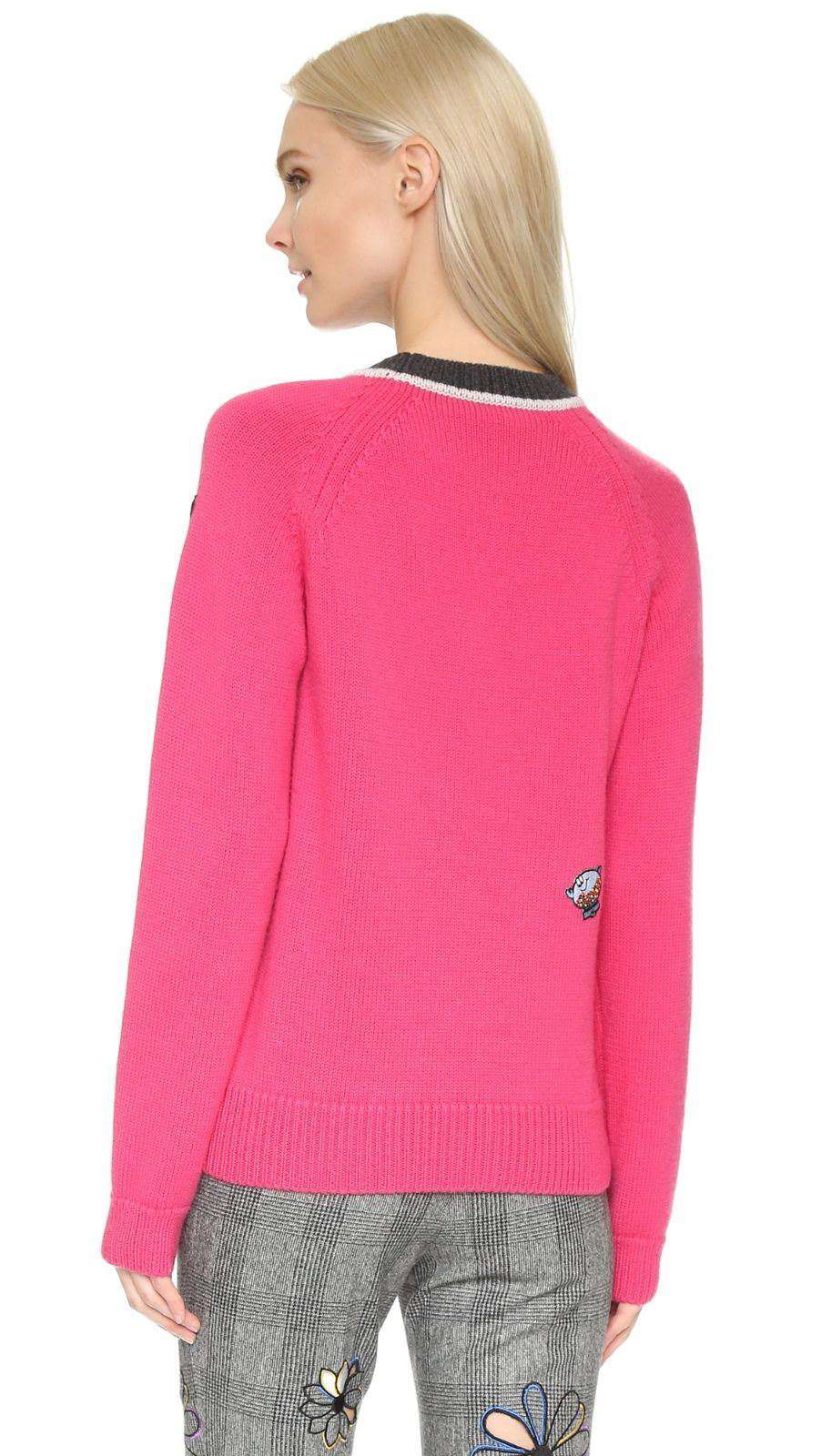 MIRA MIKATI FUN PATCHED SWEATER SMALL - Image 4