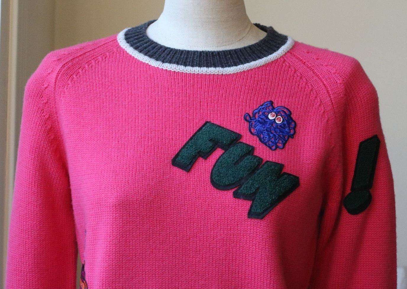 MIRA MIKATI FUN PATCHED SWEATER SMALL - Image 5