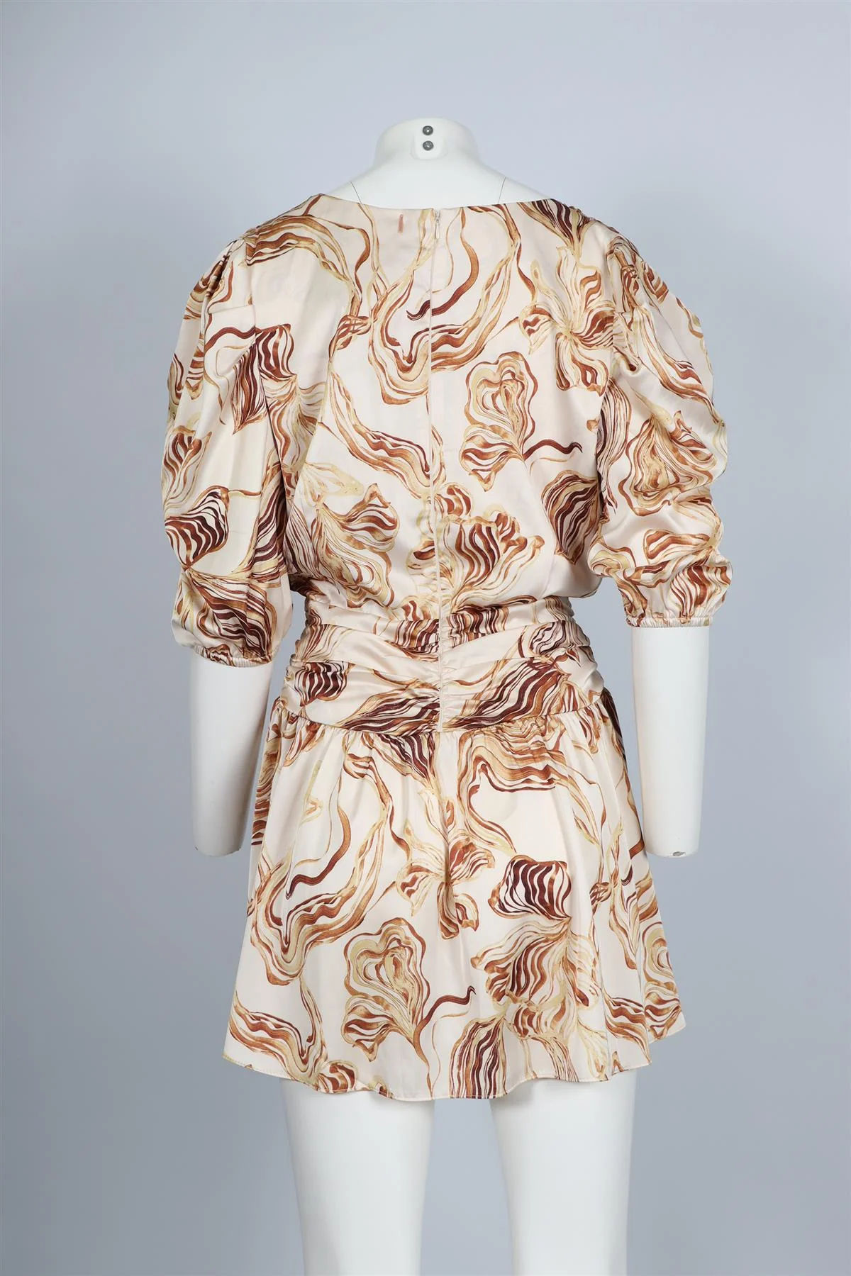 MISA LOS ANGELES BEIGE SATIN MINI DRESS MEDIUM - Image 4