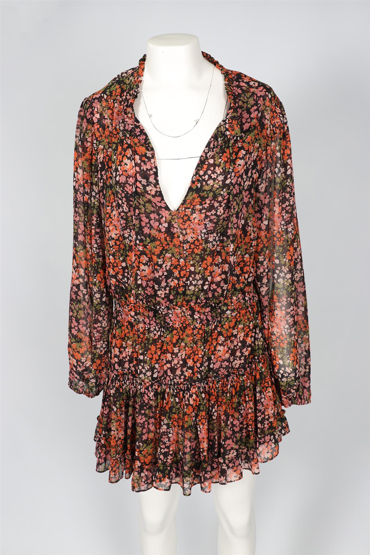 MISA LOS ANGELES MULTI CHIFFON DRESS LARGE - Image 2