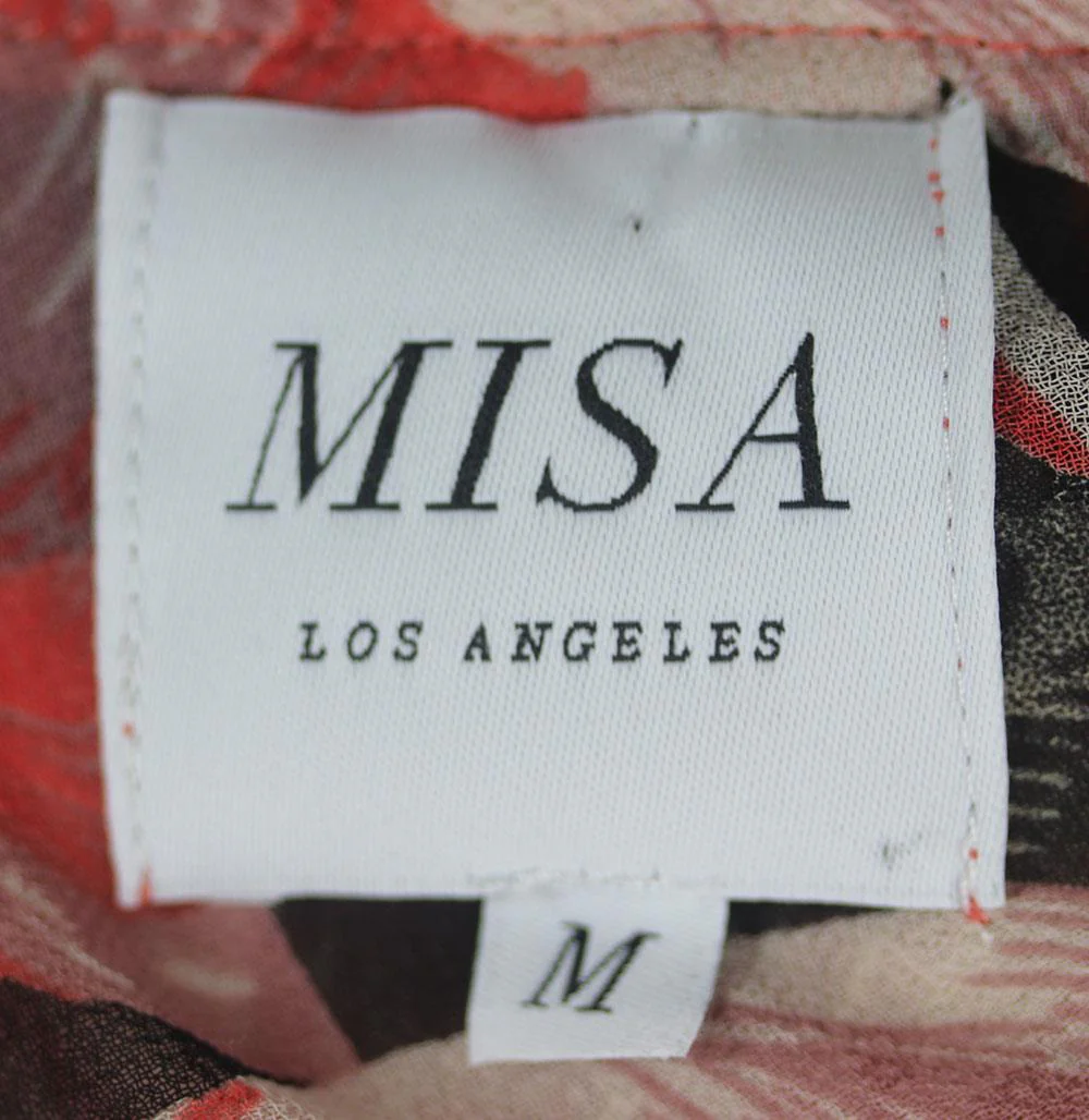 MISA LOS ANGELES ROSALINA RUFFLED FLORAL PRINT GEORGETTE MINI DRESS MEDIUM - Image 5