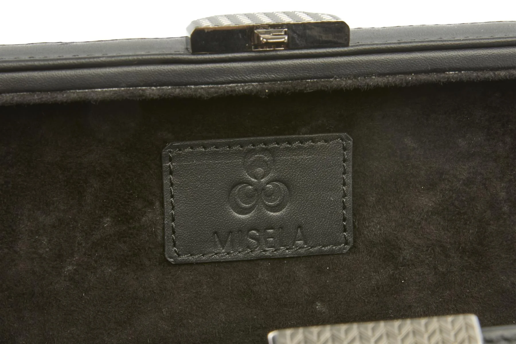 MISELA BLACK LEATHER CLUTCH - Image 8