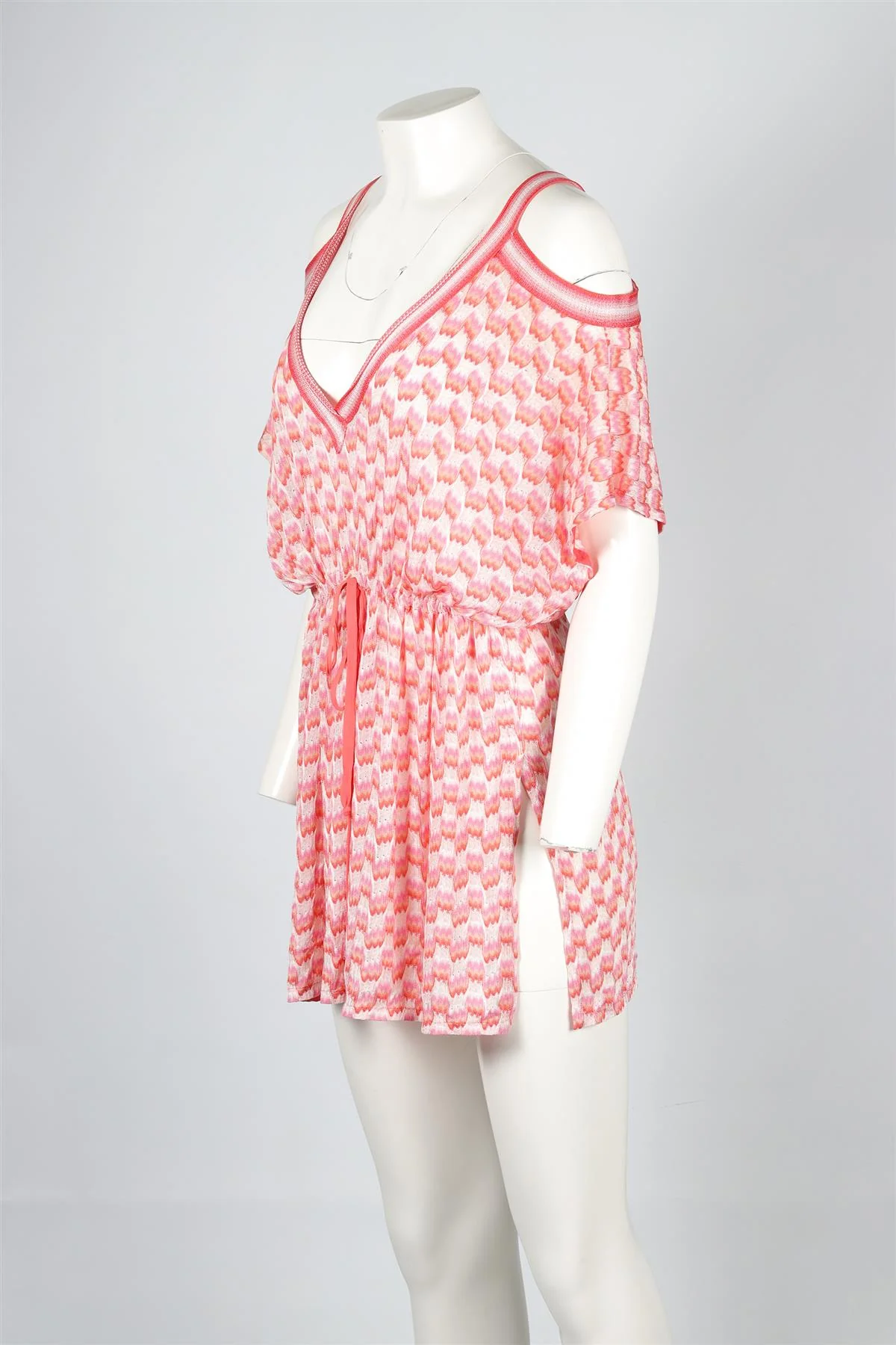 MISONI MARE PINK CROCHET MINI DRESS IT 40 UK 8 - Image 3