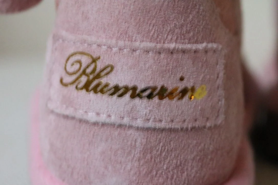 MISS BLUMARINE BABY GIRLS PINK SUEDE DIAMANTE BOOTS EU 26 UK 8.5 - Image 2