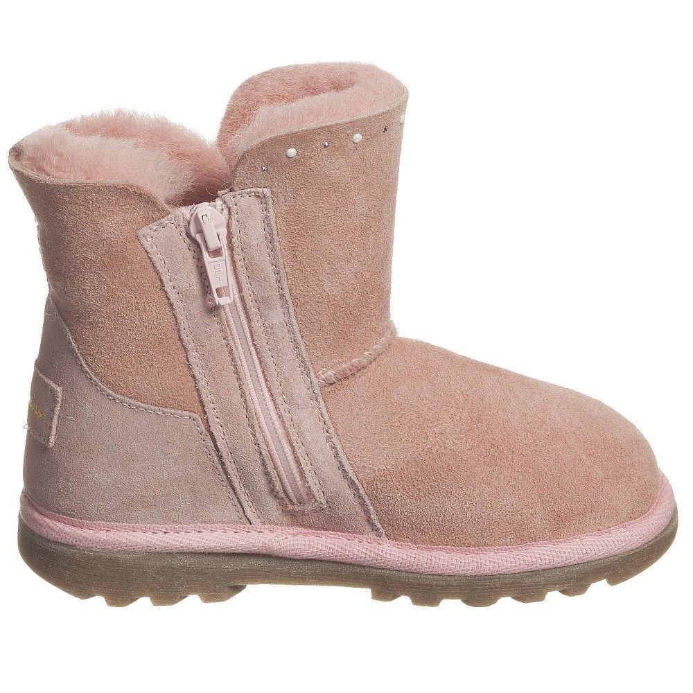 MISS BLUMARINE BABY GIRLS PINK SUEDE DIAMANTE BOOTS EU 26 UK 8.5 - Image 9