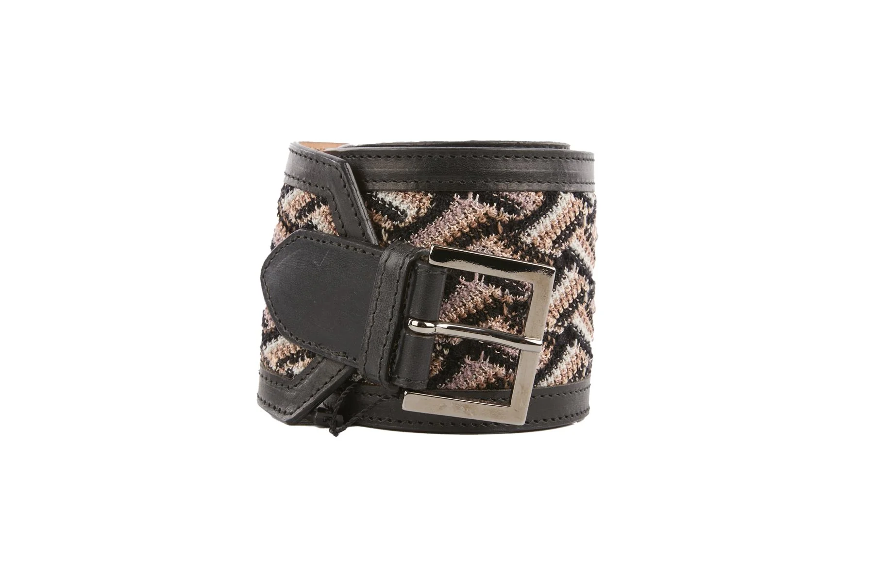 MISSONI BLACK LEATHER WAIST BELT 80CM - Image 2