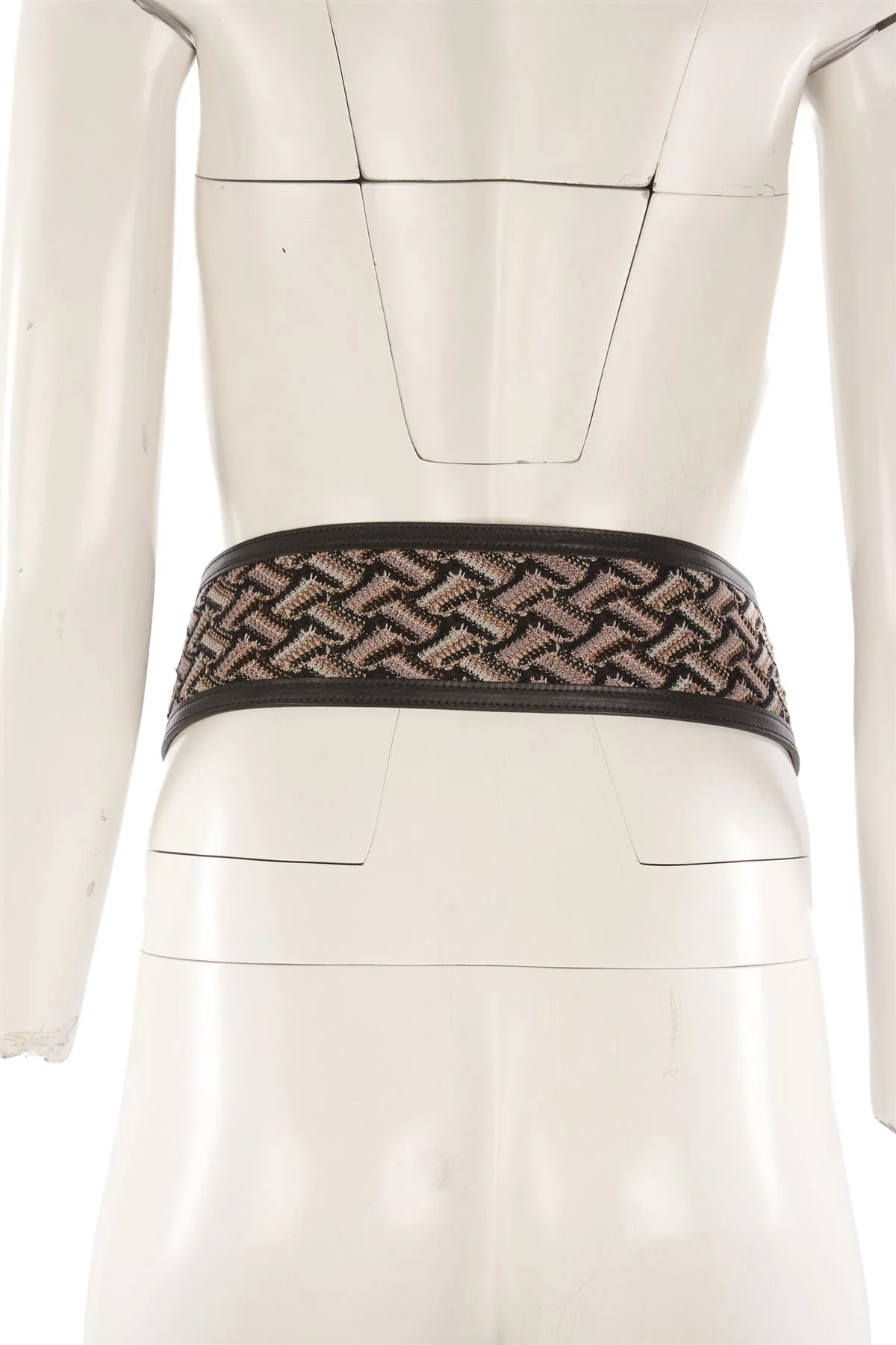 MISSONI BLACK LEATHER WAIST BELT 80CM - Image 7