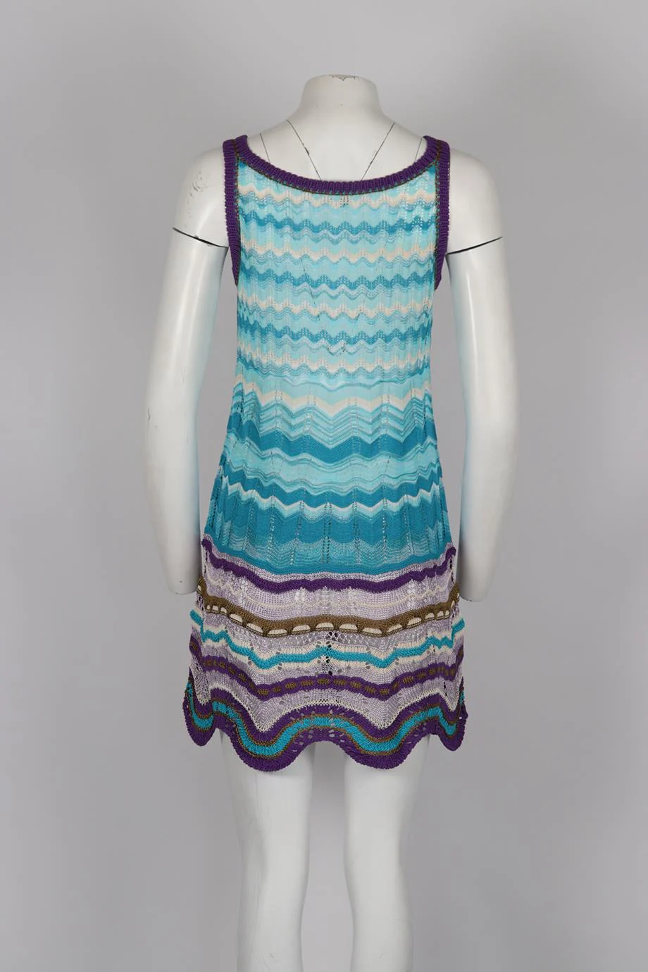 MISSONI CROCHET KNIT MINI DRESS IT 40 UK 8 - Image 4