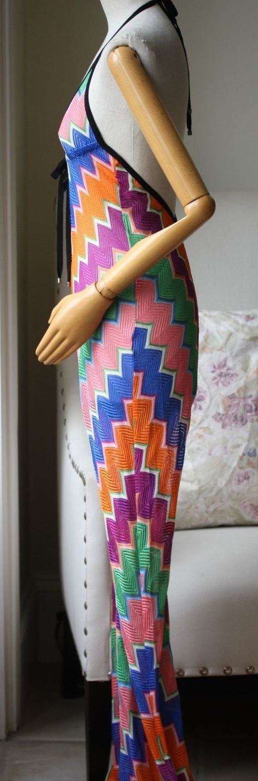 MISSONI GEOMETRIC ZIG-ZAG MULTICOLOUR JUMPSUIT IT 40 UK 8 - Image 6