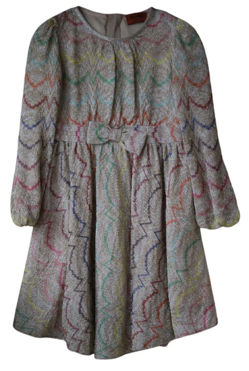 MISSONI GIRLS GOLD KNIT DRESS 4 YEARS