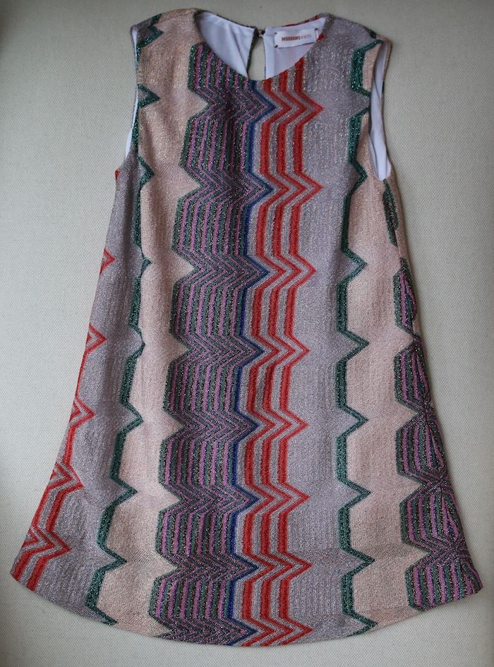 MISSONI GIRLS PINK ZIGZAG DRESS 4-5 YEARS - Image 2