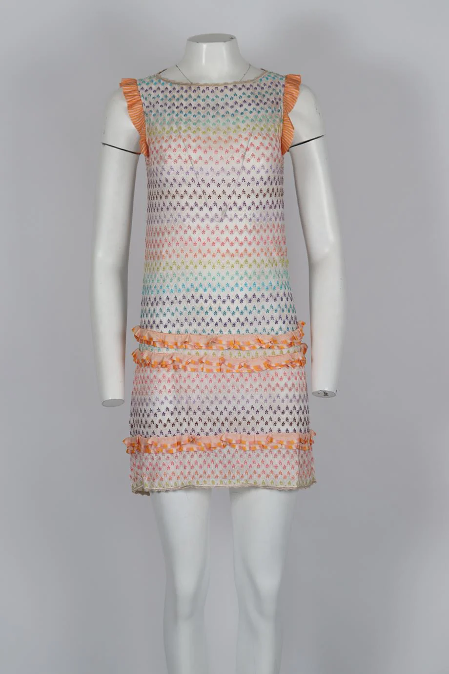 MISSONI MARE CROCHET KNIT MINI DRESS IT 40 UK 8 - Image 2