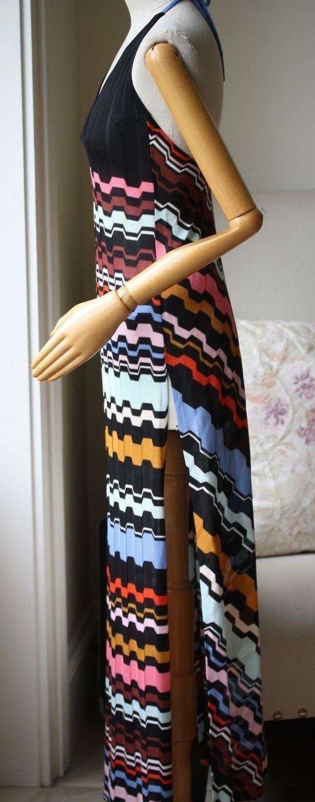 MISSONI MARE GEOMETRIC ZIG-ZAG MULTICOLOUR DRESS IT 42 UK 10 - Image 4