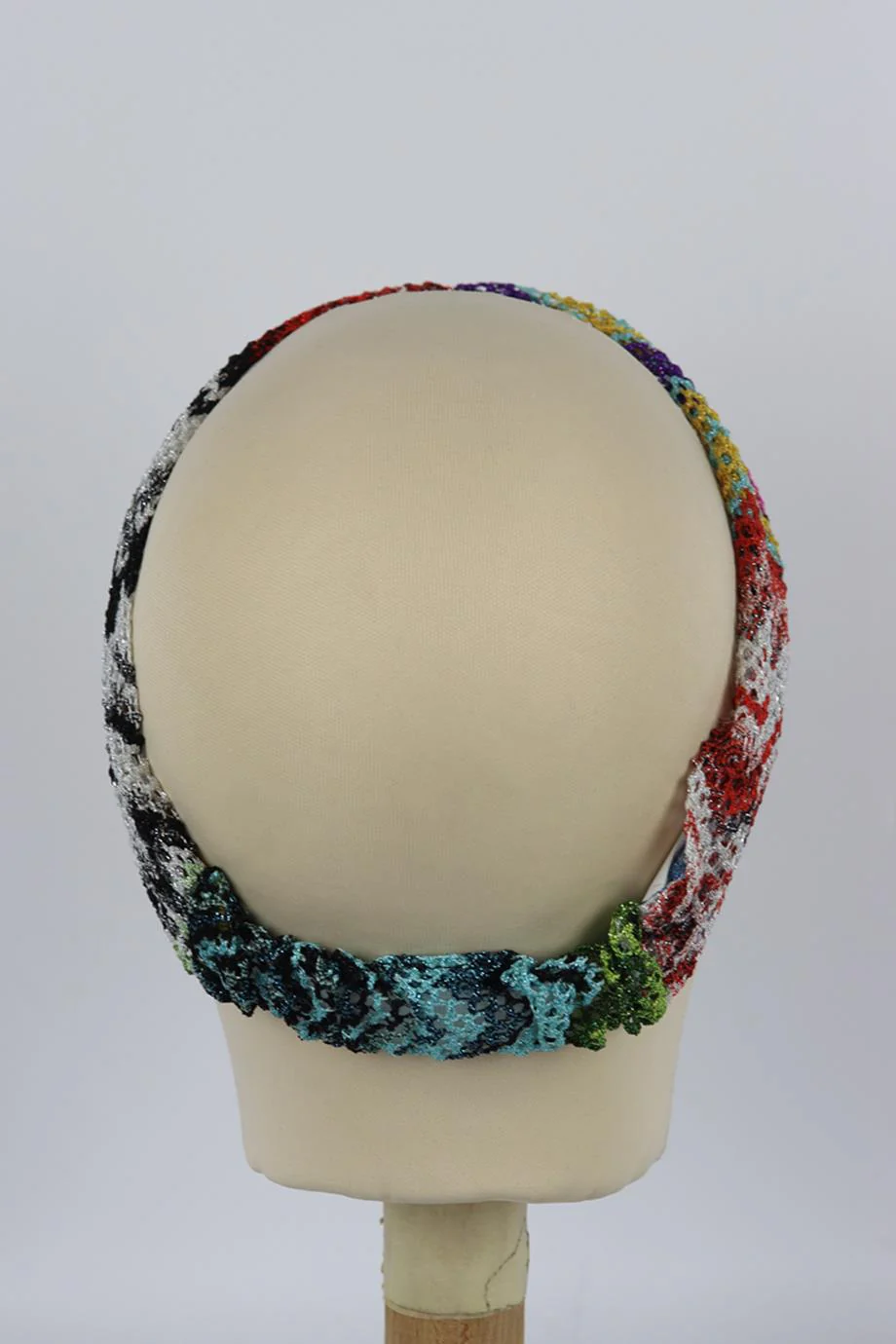 MISSONI MARE METALLIC CROCHET KNIT HEADBAND ONE SIZE - Image 5