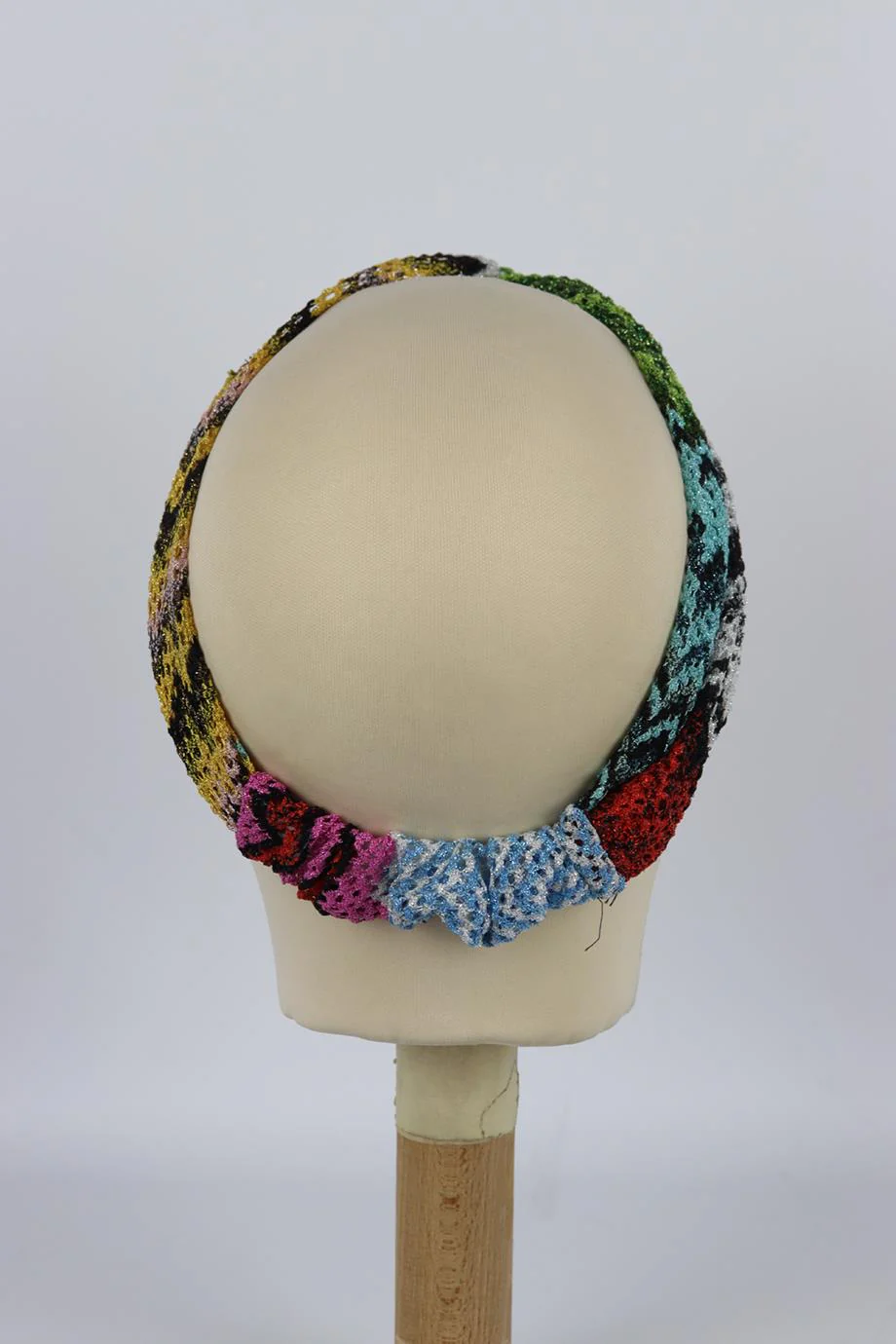MISSONI MARE METALLIC CROCHET KNIT HEADBAND ONE SIZE - Image 5