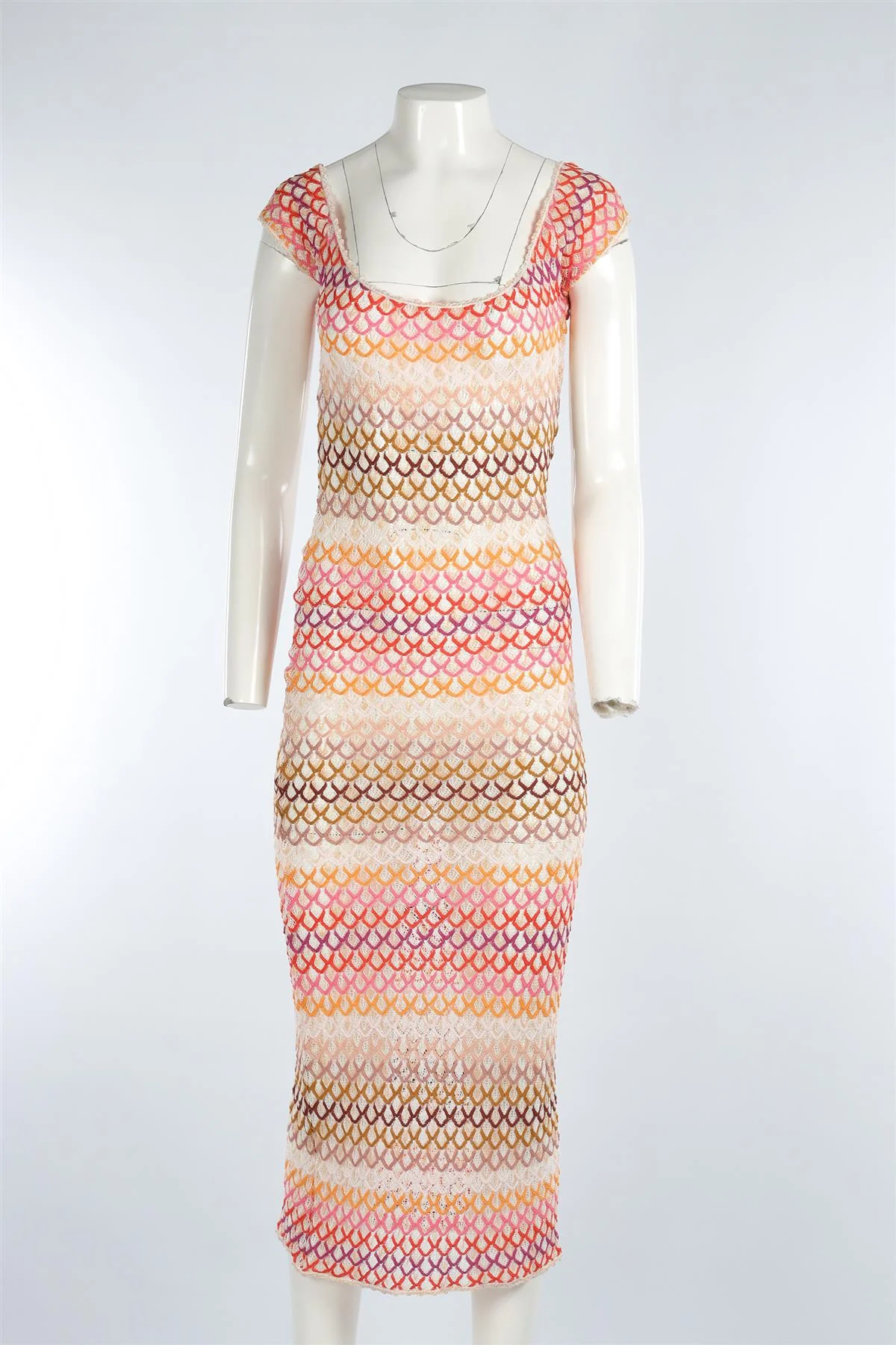 MISSONI MARE MULTI CROCHET MAXI DRESS IT 42 UK 10 - Image 2